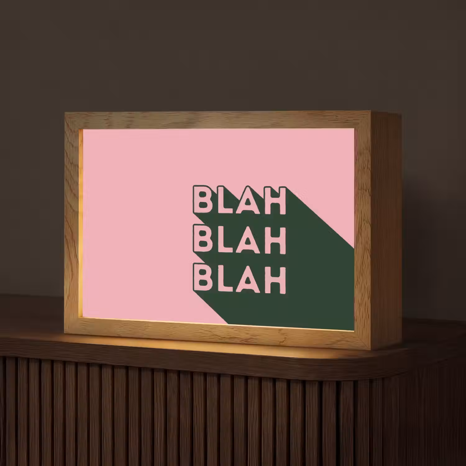 Tekst - Grafisch - Groen - Schaduw Light Box met kabel (Tafellamp) klein -z3d_website