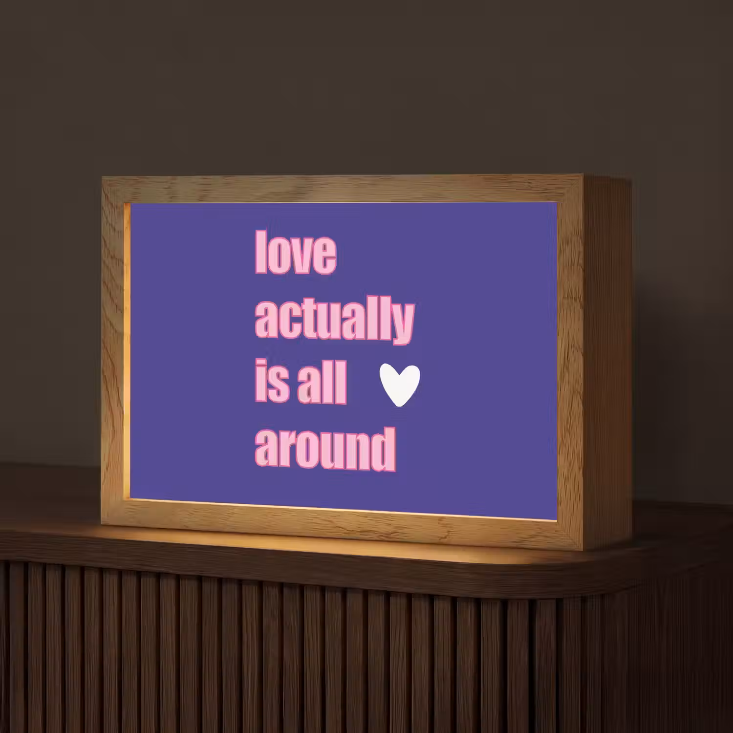 Tekst - Valentijn - Love - Blauw Light Box met kabel (Tafellamp) klein -z3d_website