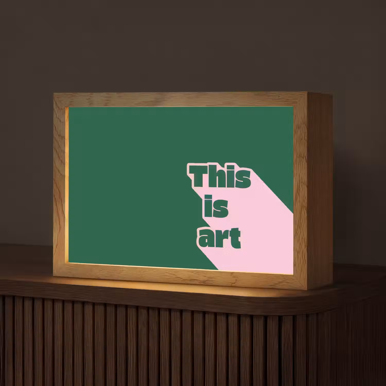 This is art - Schaduw - Roze Light Box met kabel (Tafellamp) klein -z3d_website