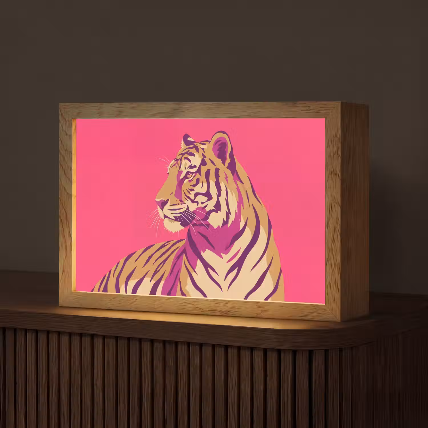 Tijger - Modern - Neon Light Box met kabel (Tafellamp) klein -z3d_website