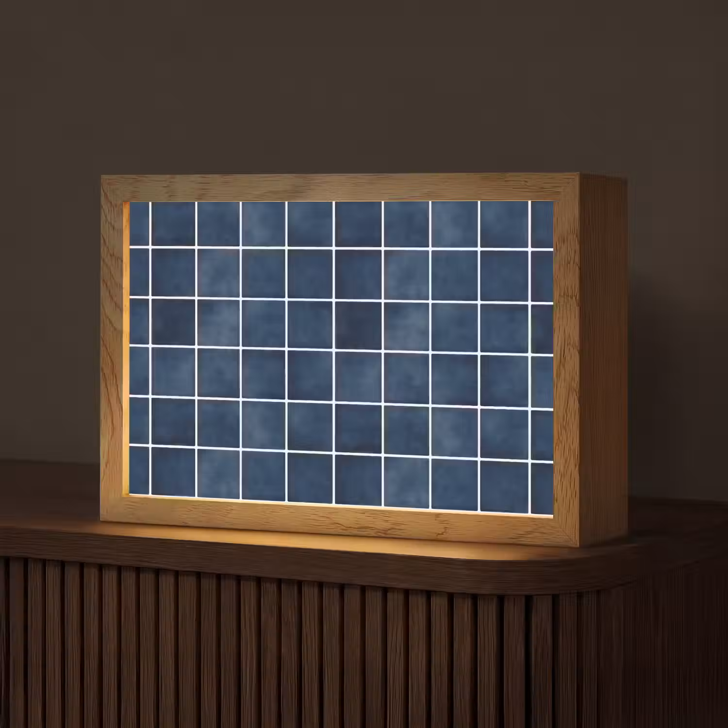 Tegel - Modern - Blauw Light Box met kabel (Tafellamp) klein 924 -z3d_website