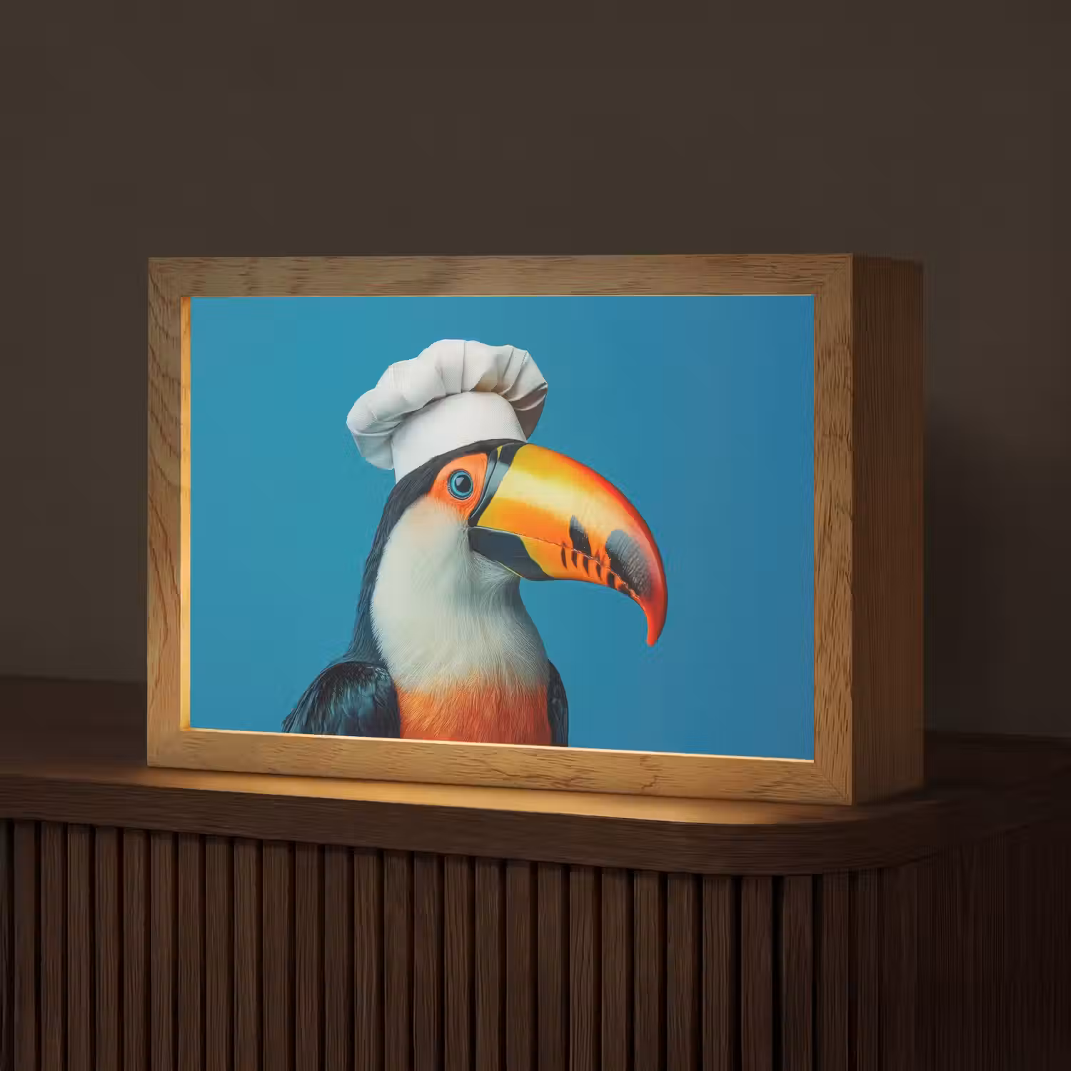 Toekan - Papegaai - Vogel - Koksmuts Light Box met kabel (Tafellamp) klein -z3d_website