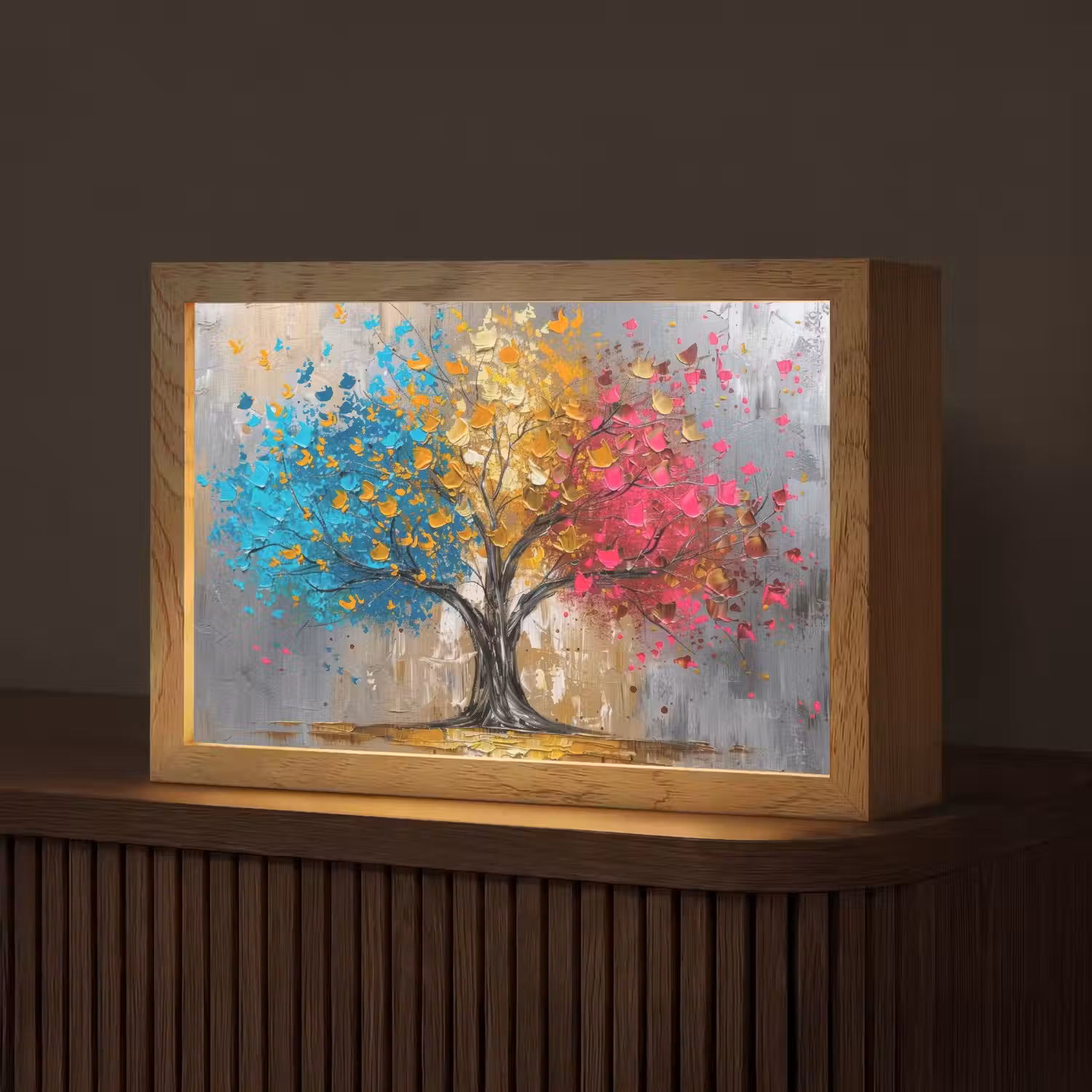 Boom - Kleurrijk - Grijs - Modern Light Box met kabel (Tafellamp) klein -z3d_website