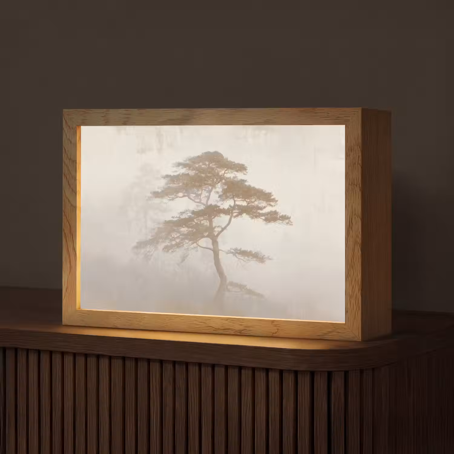 Boom - Oosterse stijl - Landschap Light Box met kabel (Tafellamp) klein -z3d_website