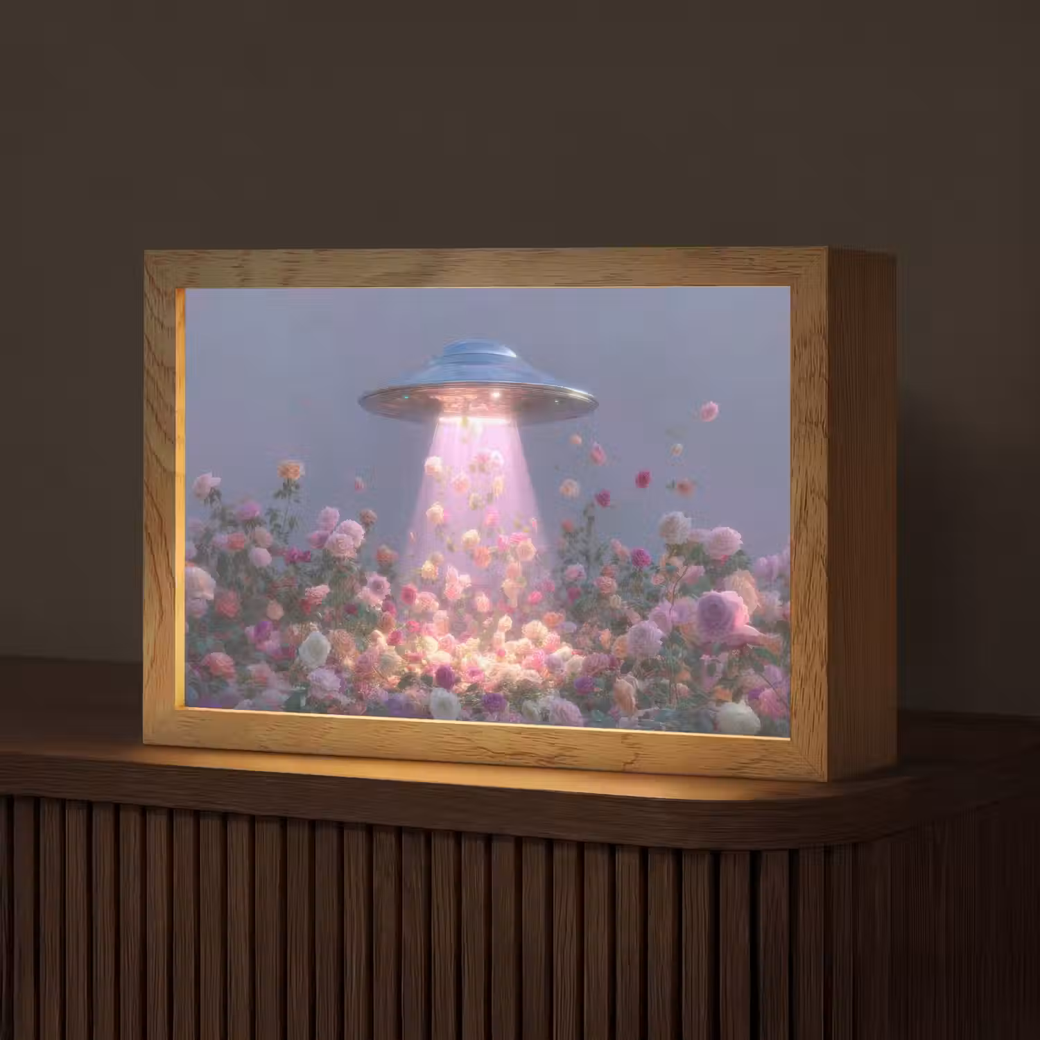 Ufo - Rozen - Pastelkleuren Light Box met kabel (Tafellamp) klein -z3d_website