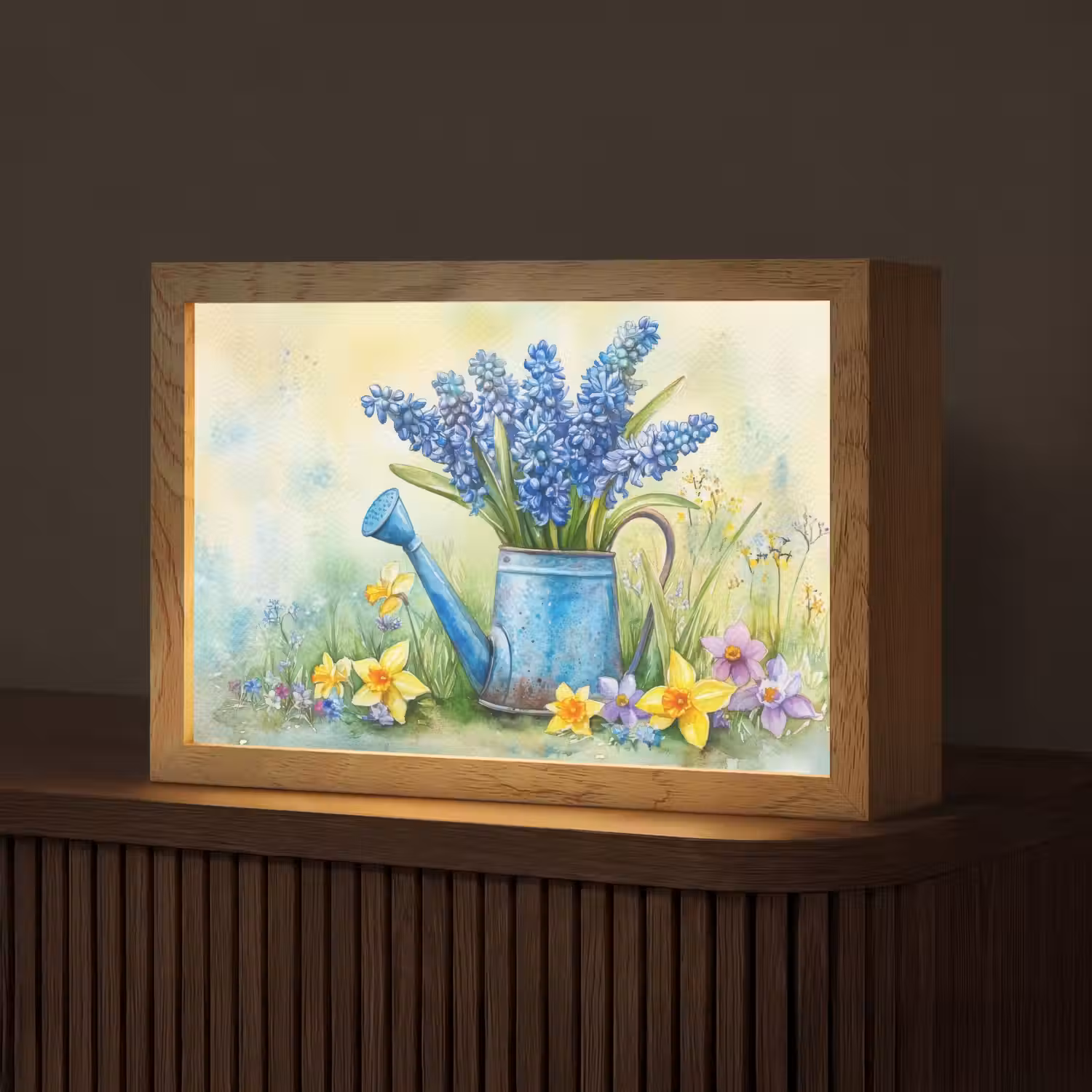 Gieter - Lavendel - Bloesems Light Box met kabel (Tafellamp) klein -z3d_website