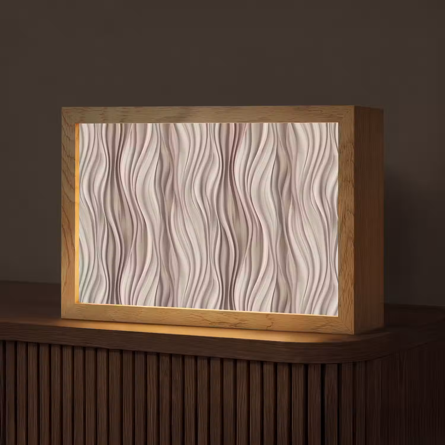 Golven - 3D - Crème Light Box met kabel (Tafellamp) klein 924 -z3d_website