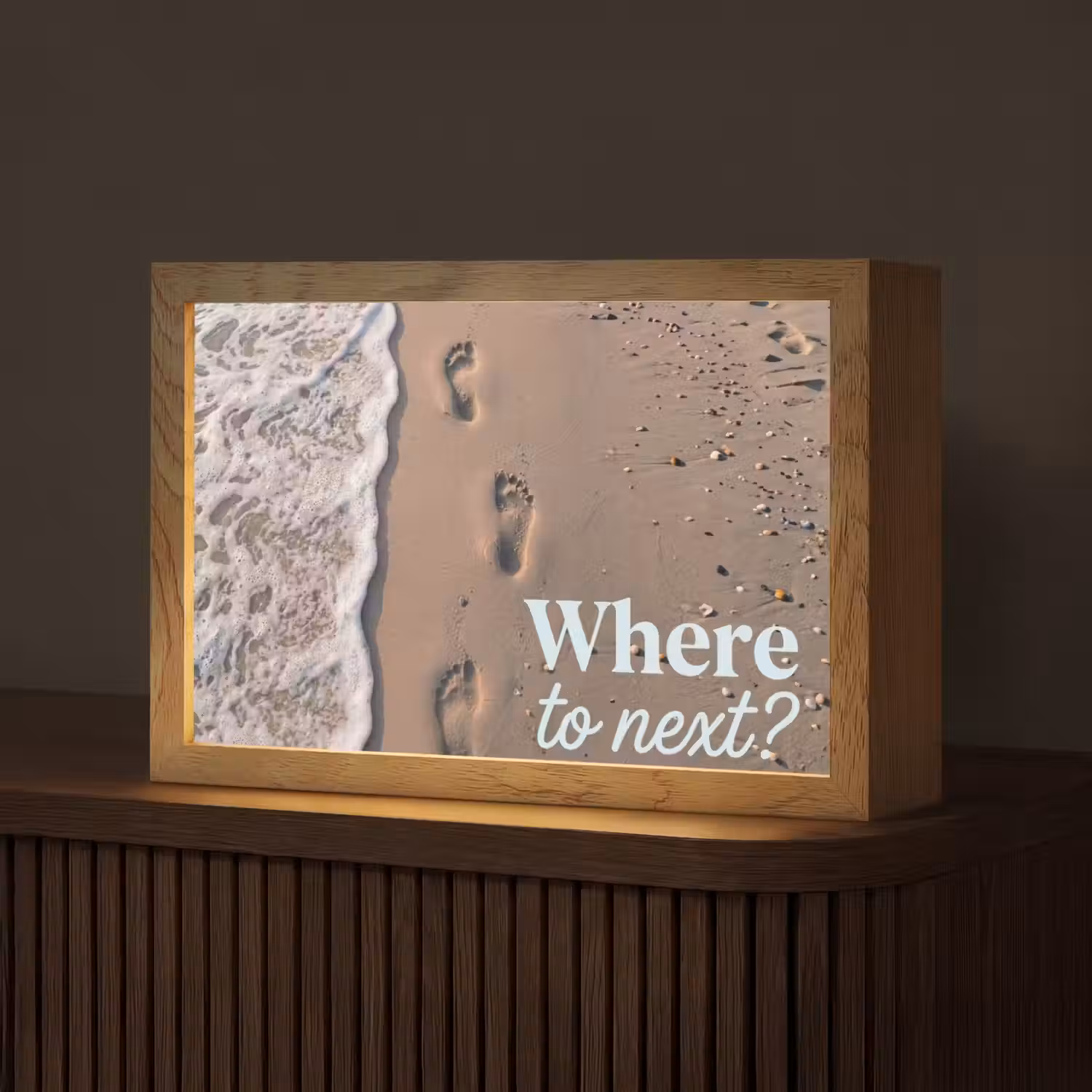 Where to next - Strand - Voetstappen Light Box met kabel (Tafellamp) klein -z3d_website