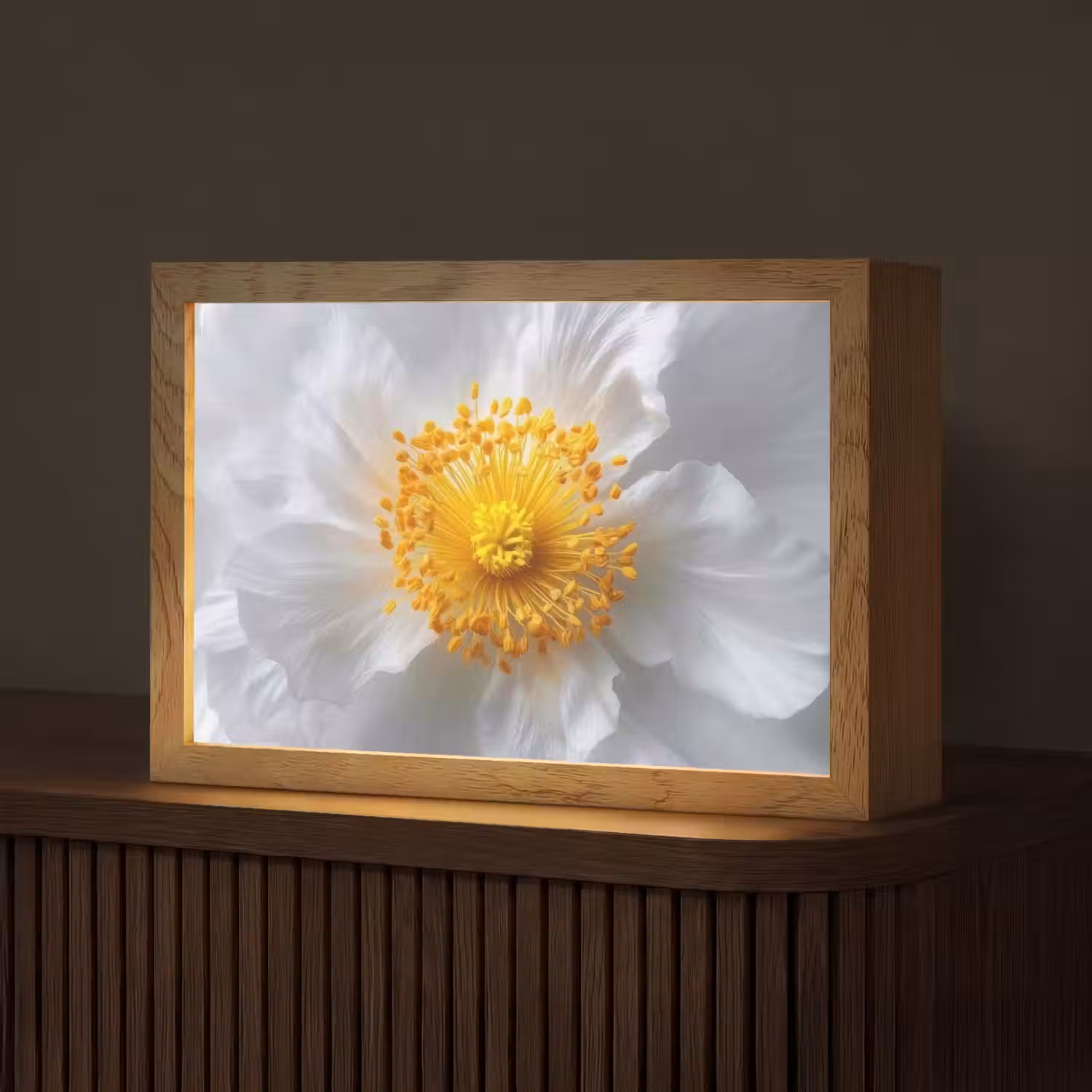 Wit - Bloem - Elegant Light Box met kabel (Tafellamp) klein -z3d_website