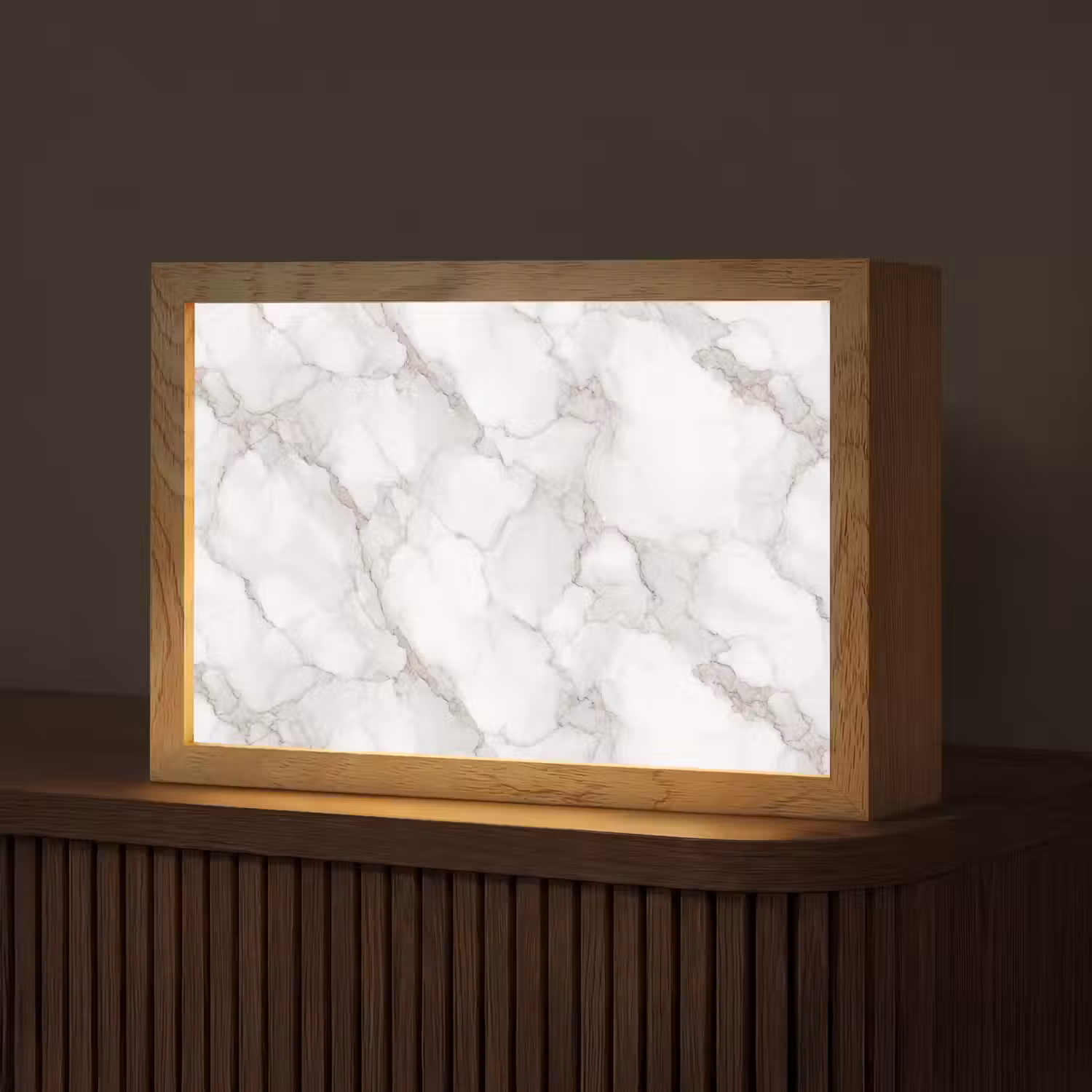 Wit - Marmer - Bruin Light Box met kabel (Tafellamp) klein 924 -z3d_website