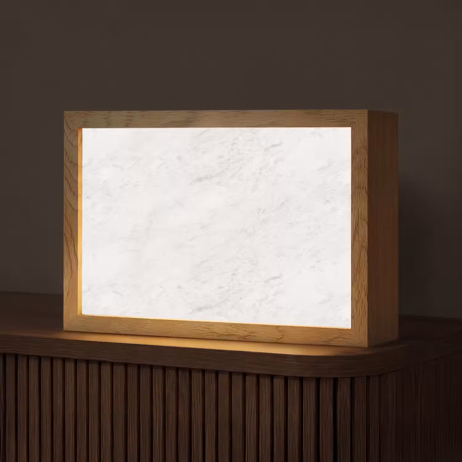Wit - Marmer - Grijze aders Light Box met kabel (Tafellamp) klein 924 -z3d_website