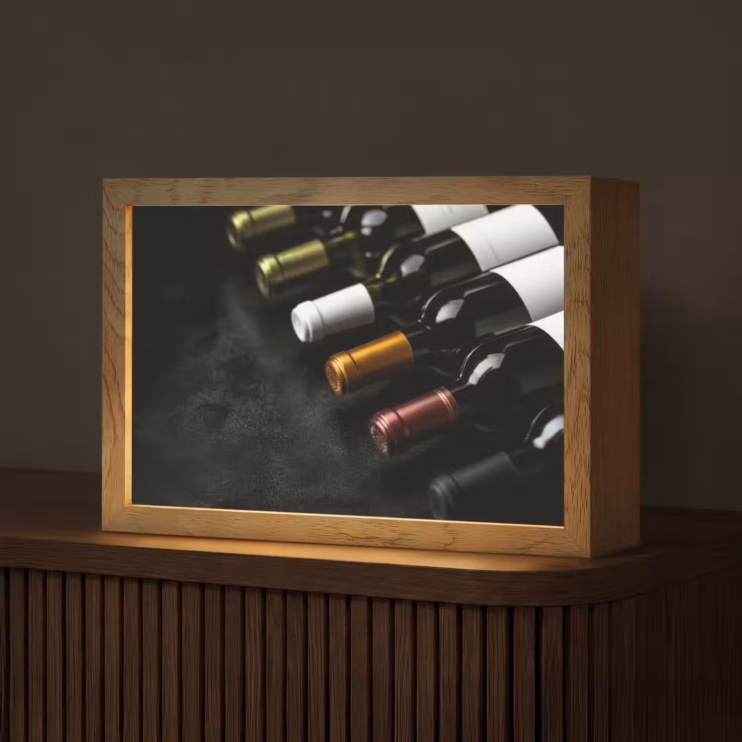 Wijn - Flessen - Variatie - Smaken Light Box met kabel (Tafellamp) klein -z3d_website