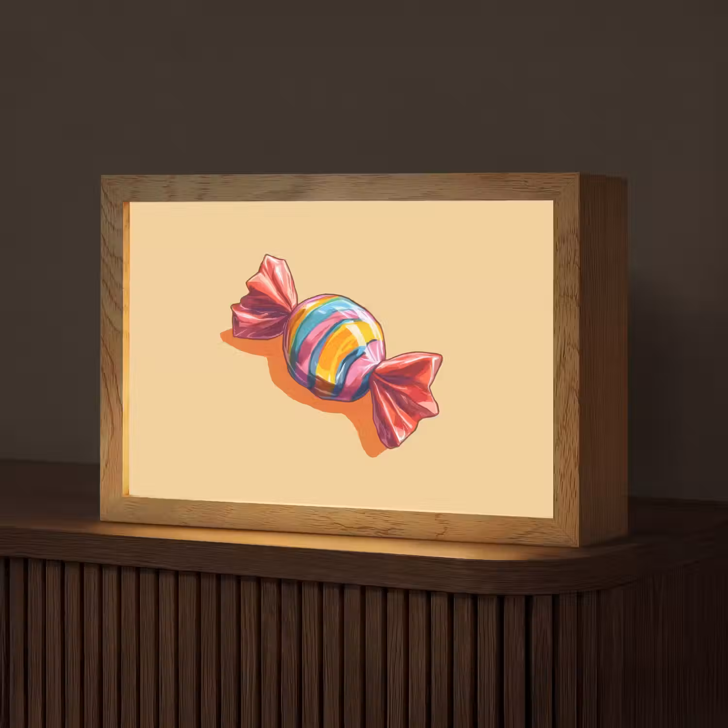 Geel - Snoep - Kleur Light Box met kabel (Tafellamp) klein -z3d_website