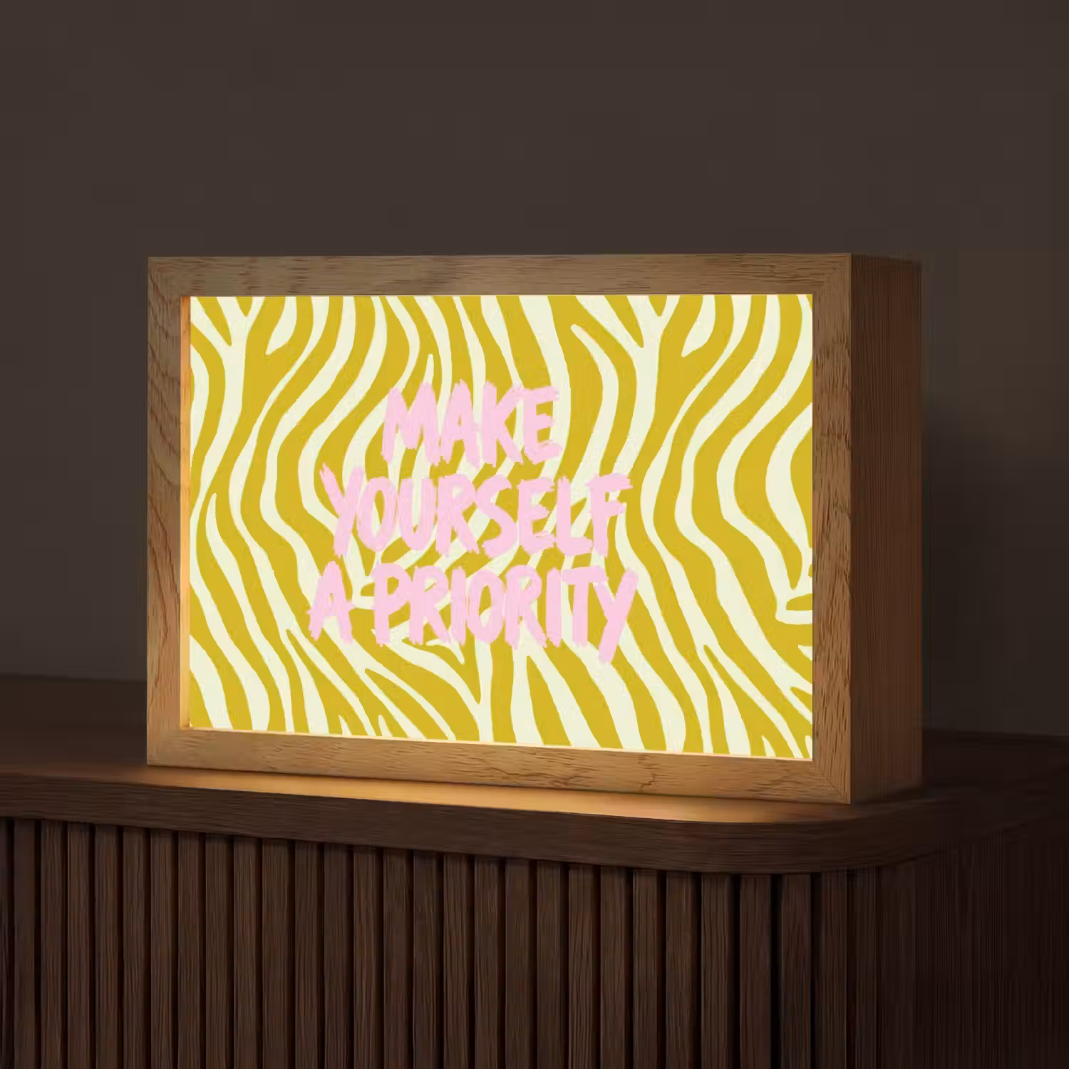 Zebraprint - Priority - Roze Light Box met kabel (Tafellamp) klein -z3d_website
