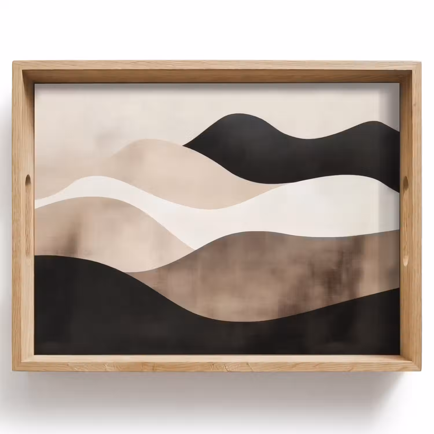 Abstract - Landschap - Golven - Crèmekleur Dienblad Rechthoek middel -z3d_shopping
