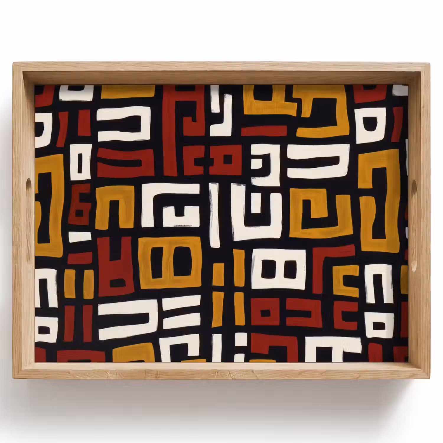 Abstract - Patroon - Rood Dienblad Rechthoek middel -z3d_shopping