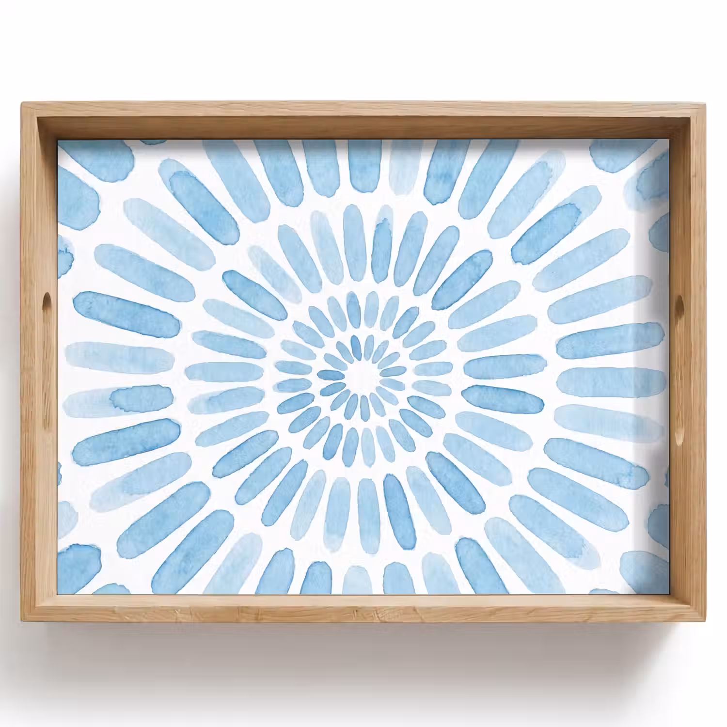 Abstract - Vormen - Kunst - Aquarel - Blauw Dienblad Rechthoek middel -z3d_shopping