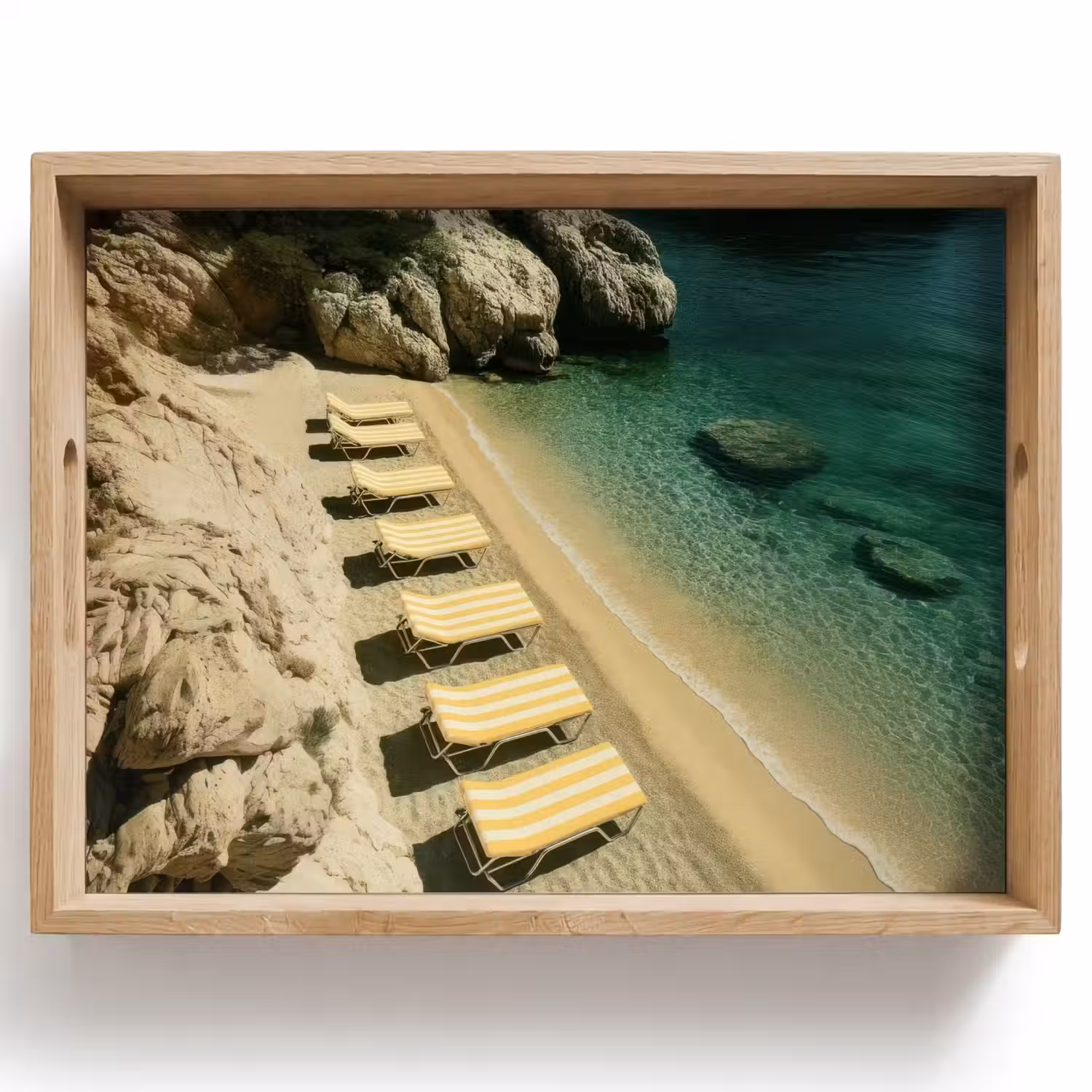 Strandbedden - Zee - Stenen - Baai Dienblad Rechthoek middel -z3d_shopping