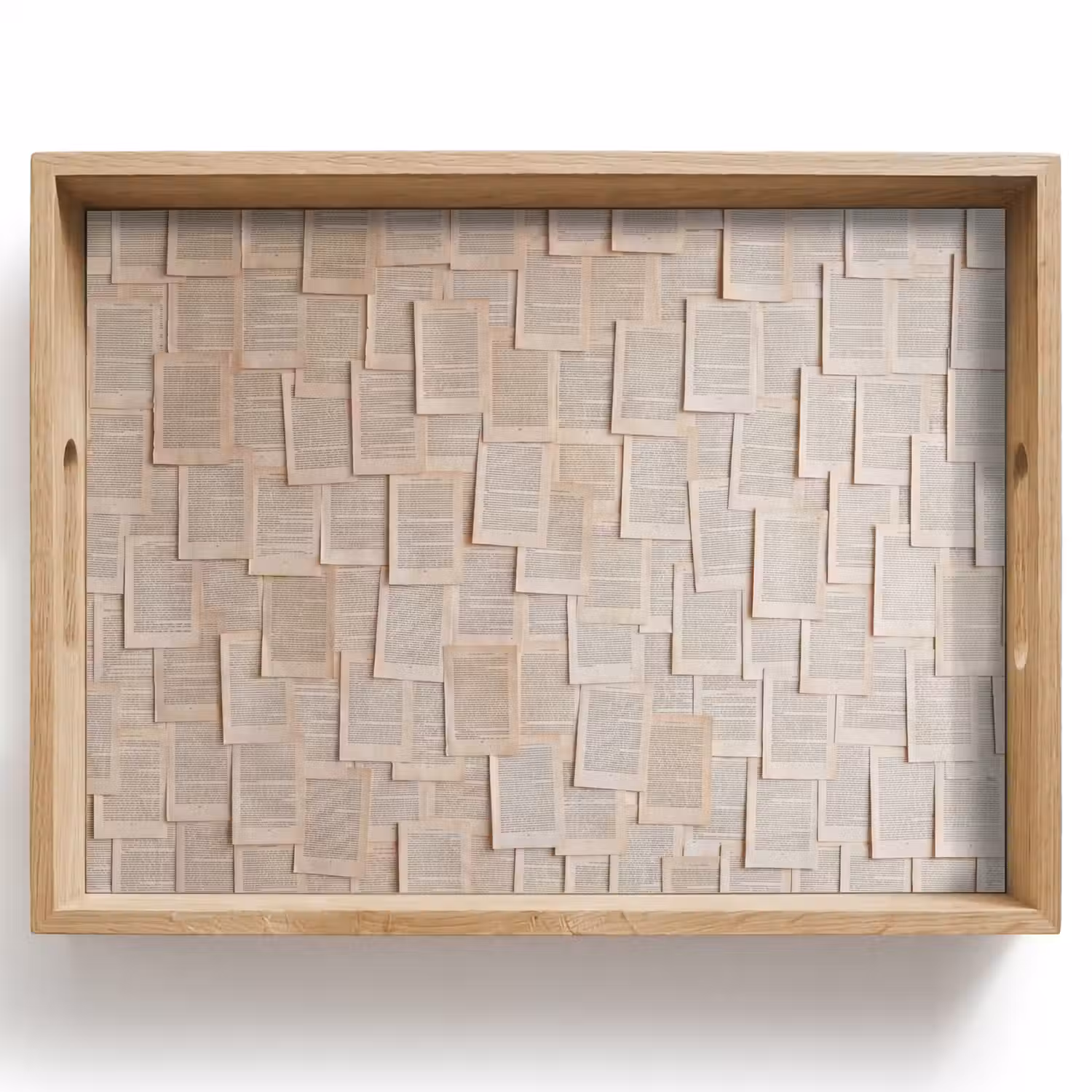 Boekpagina - Collage - Literatuur - Vintage - Beige Dienblad Rechthoek middel -z3d_shopping