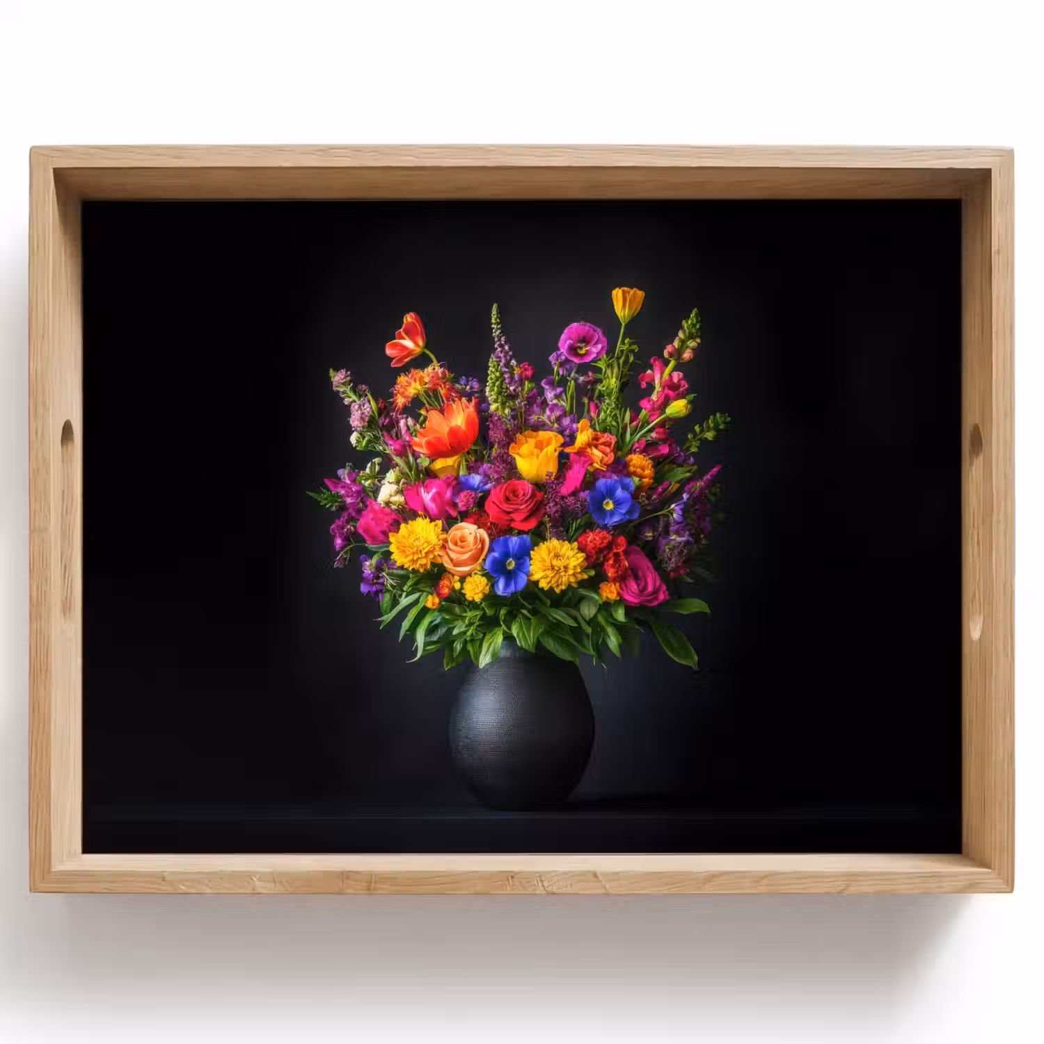 Felgekleurd - Bloemen - Vaas Dienblad Rechthoek middel -z3d_shopping