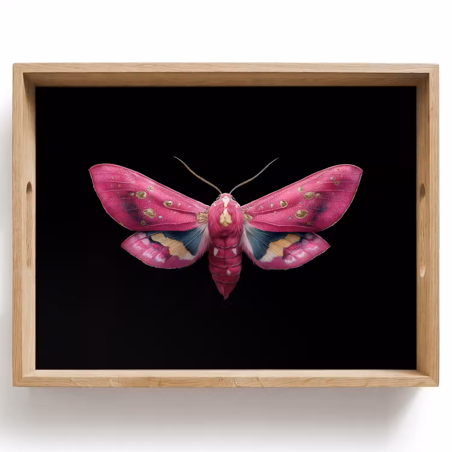 Vlinder - Roze - Nachtvlinder Dienblad Rechthoek middel -z3d_shopping