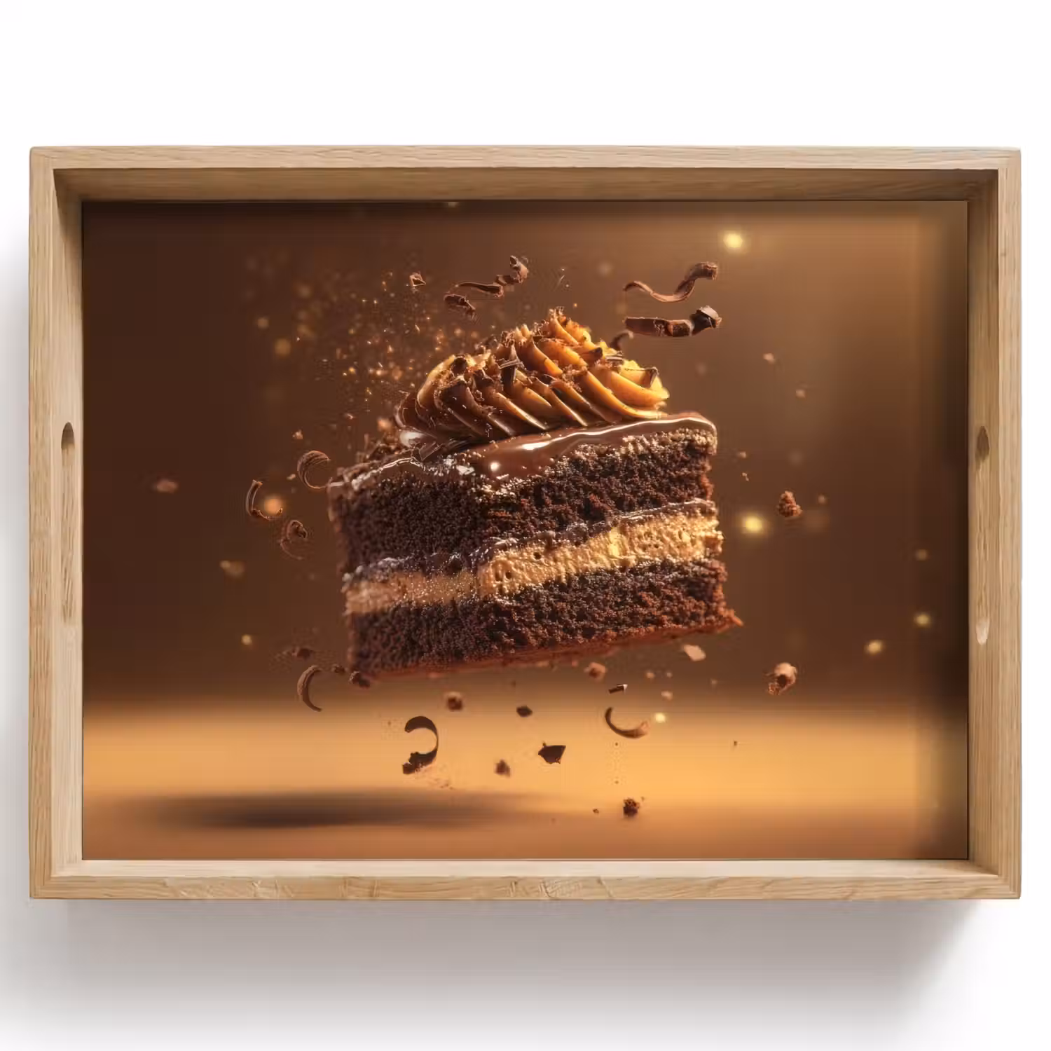 Taart - Chocolade - Eten - Brownie Dienblad Rechthoek middel -z3d_shopping