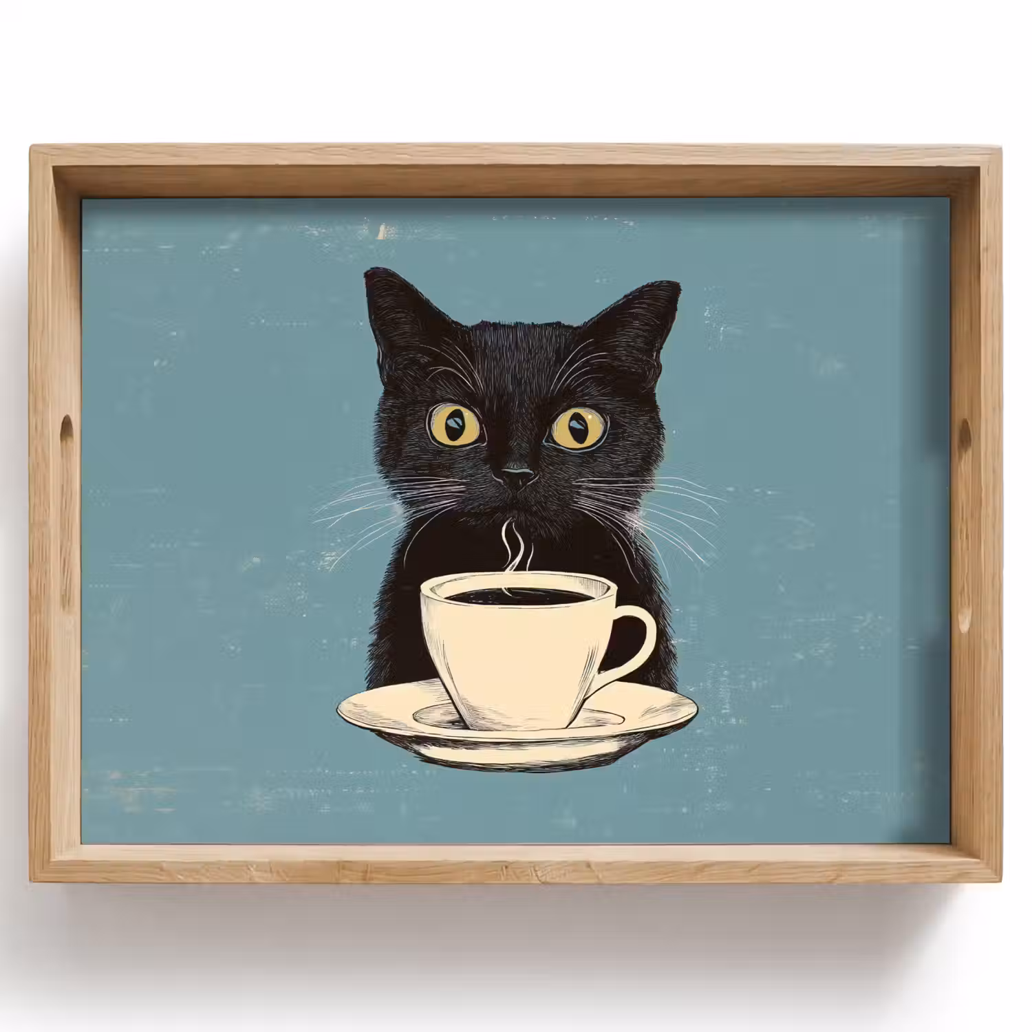 Kat - Zwart - Koffie - Minimalistisch Dienblad Rechthoek middel -z3d_shopping