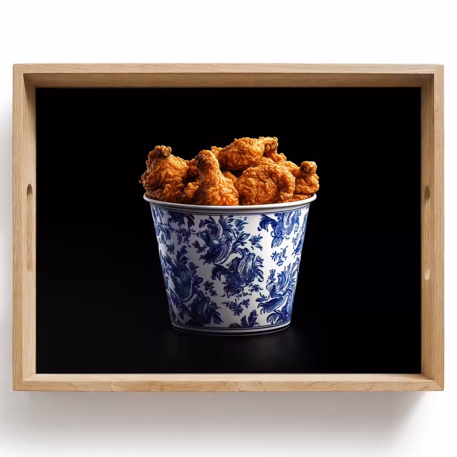 Kip - Bucket - Delfts blauw - Lekker Dienblad Rechthoek middel -z3d_shopping
