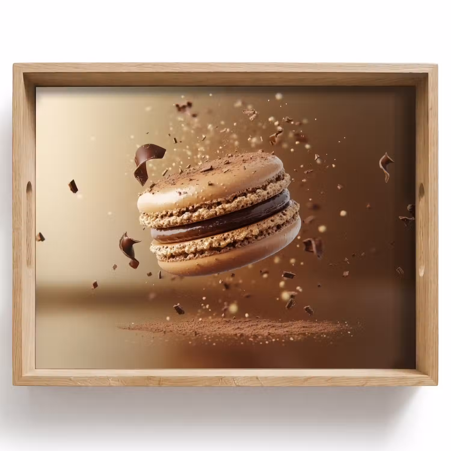 Chocolade - Macarons - Eten - Snoep Dienblad Rechthoek middel -z3d_shopping