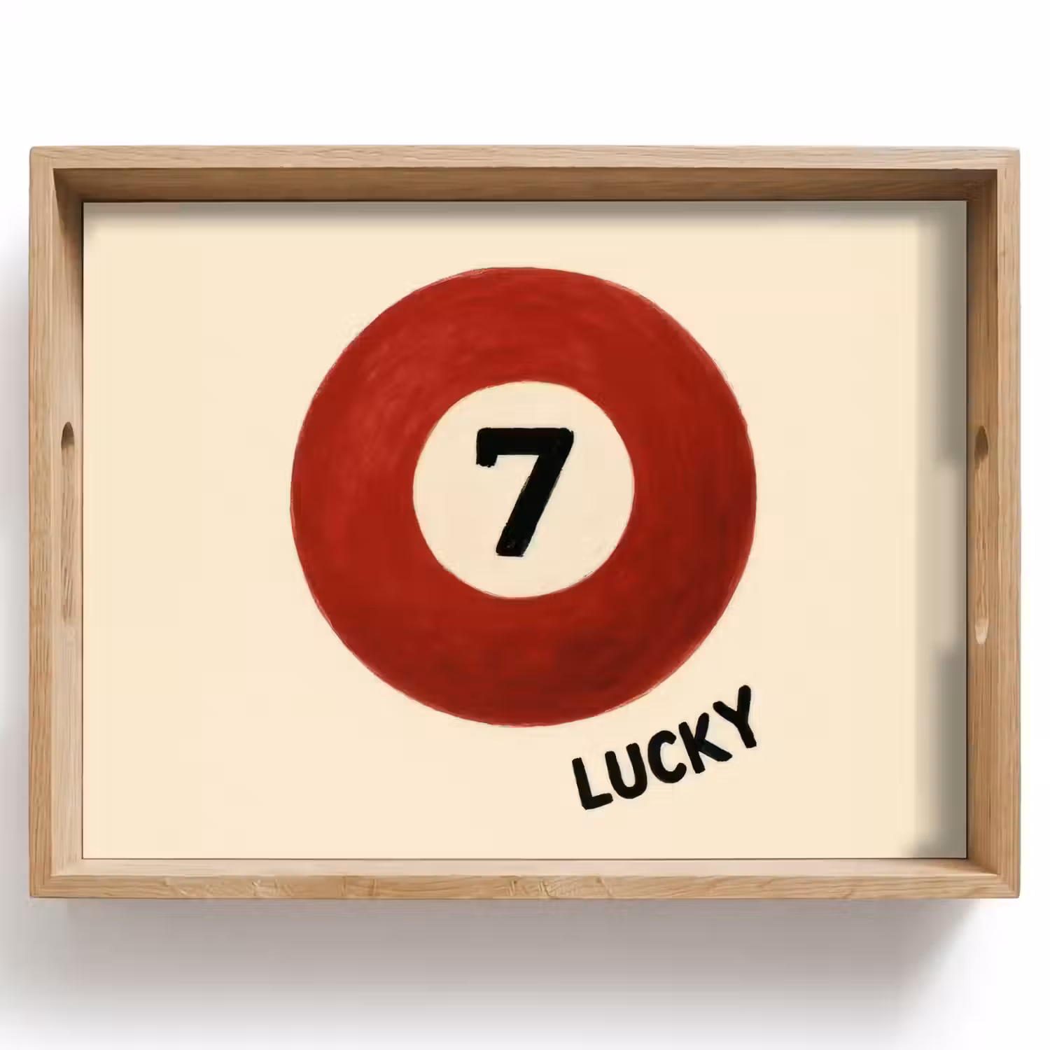 Cirkel - Zeven - Lucky - Rood Dienblad Rechthoek middel -z3d_shopping