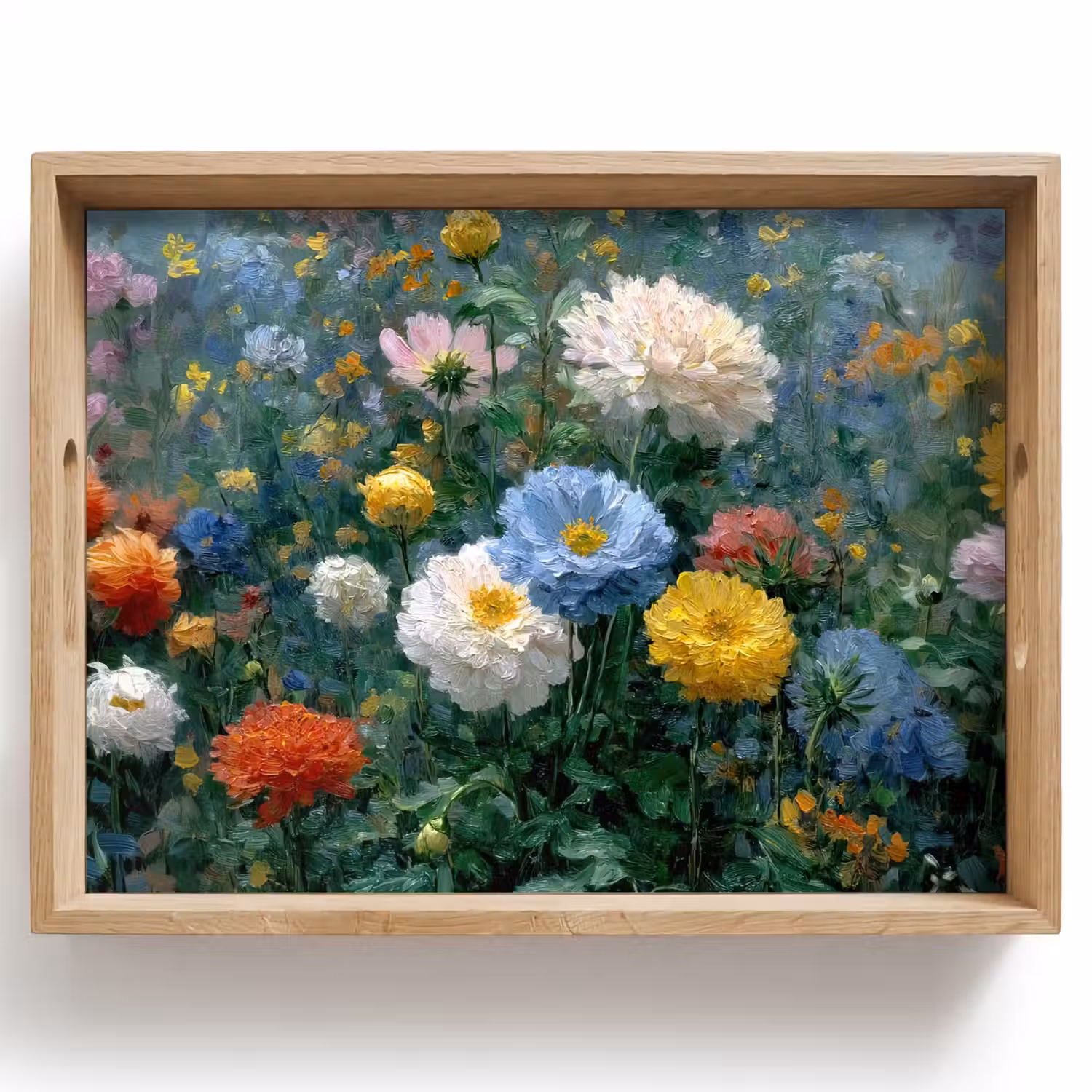 Close-up - Veld - Bloemen - Kleurrijk Dienblad Rechthoek middel -z3d_shopping