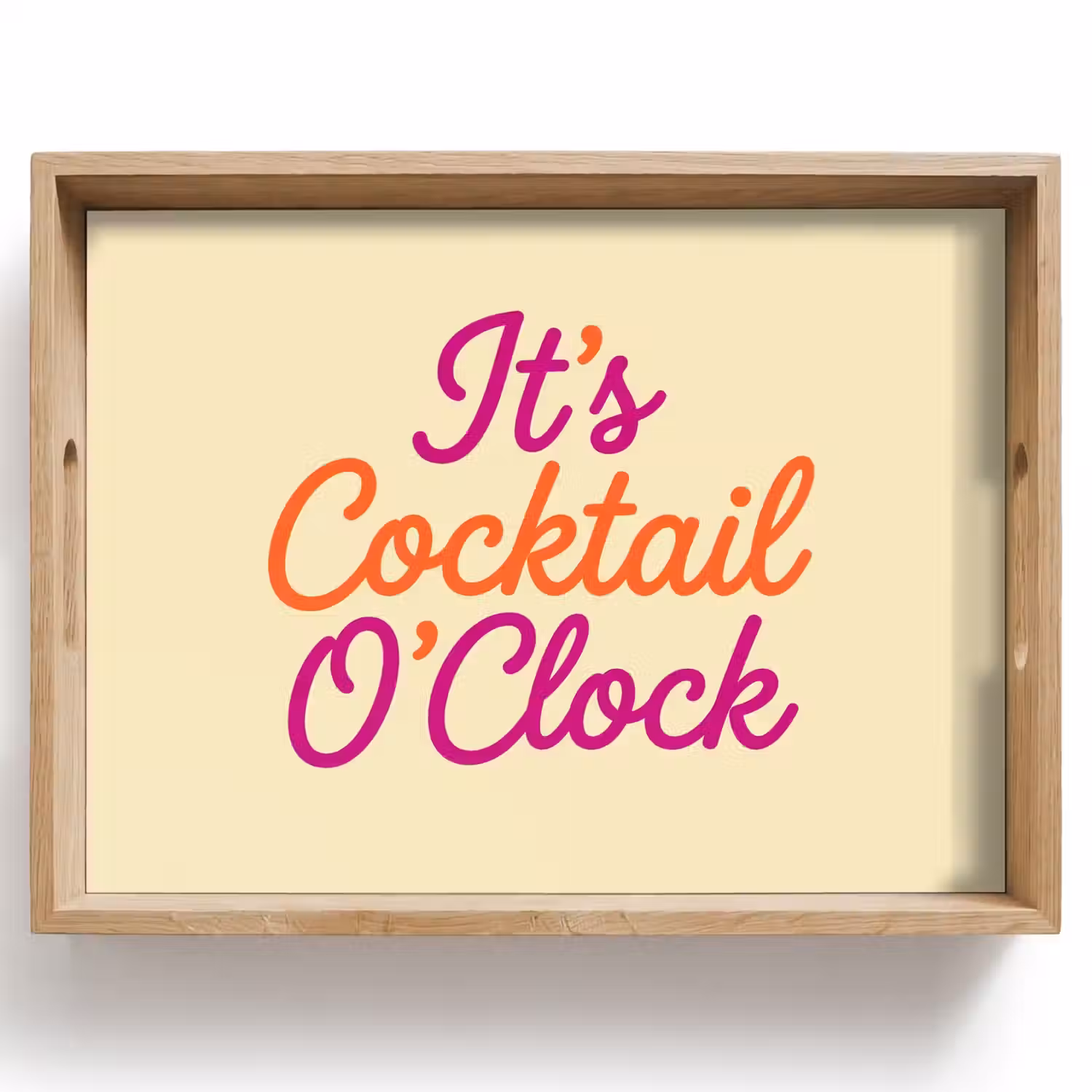 Cocktail O'Clock - Geel - Retro Dienblad Rechthoek middel -z3d_shopping