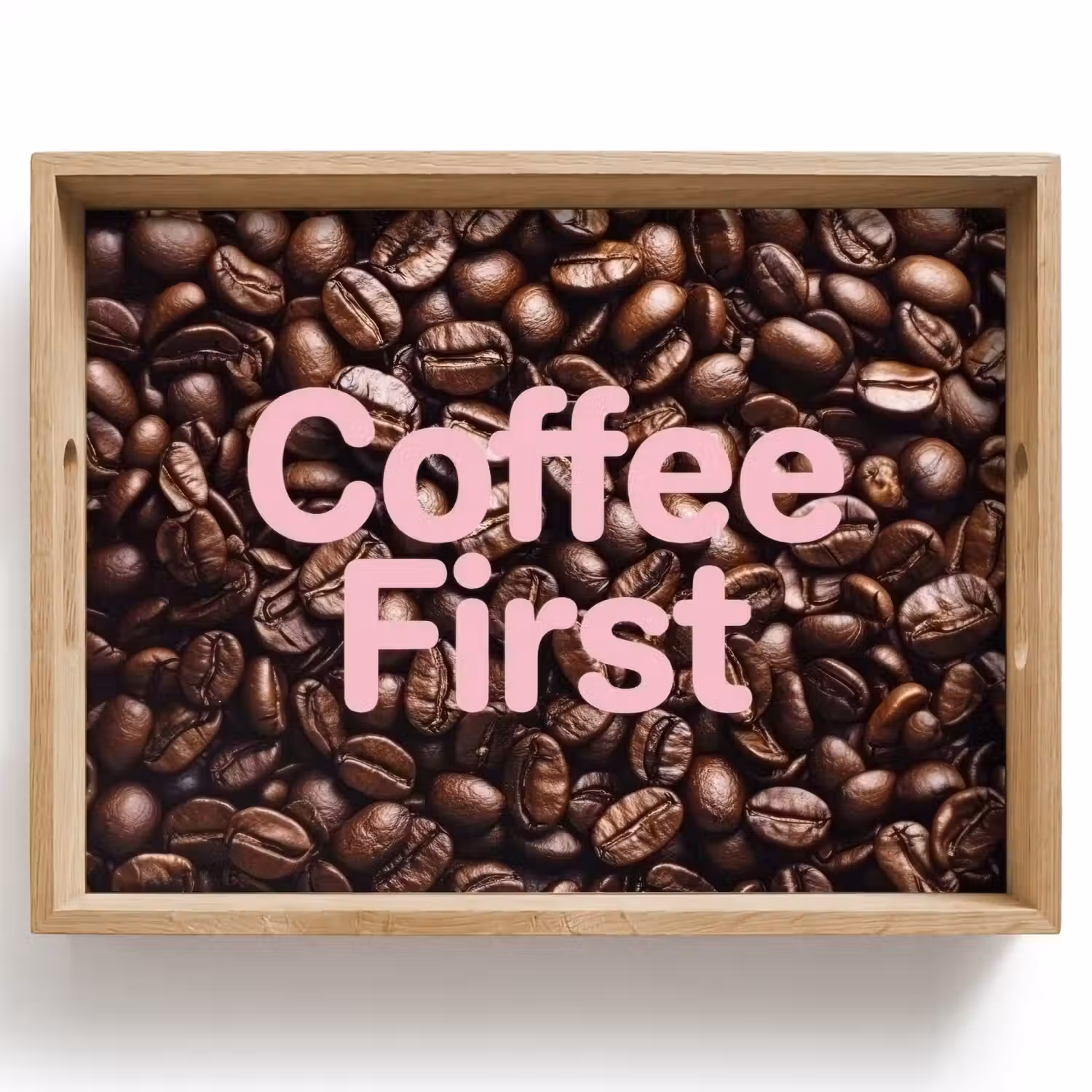 Coffee First - Koffiebonen - Roze Dienblad Rechthoek middel -z3d_shopping