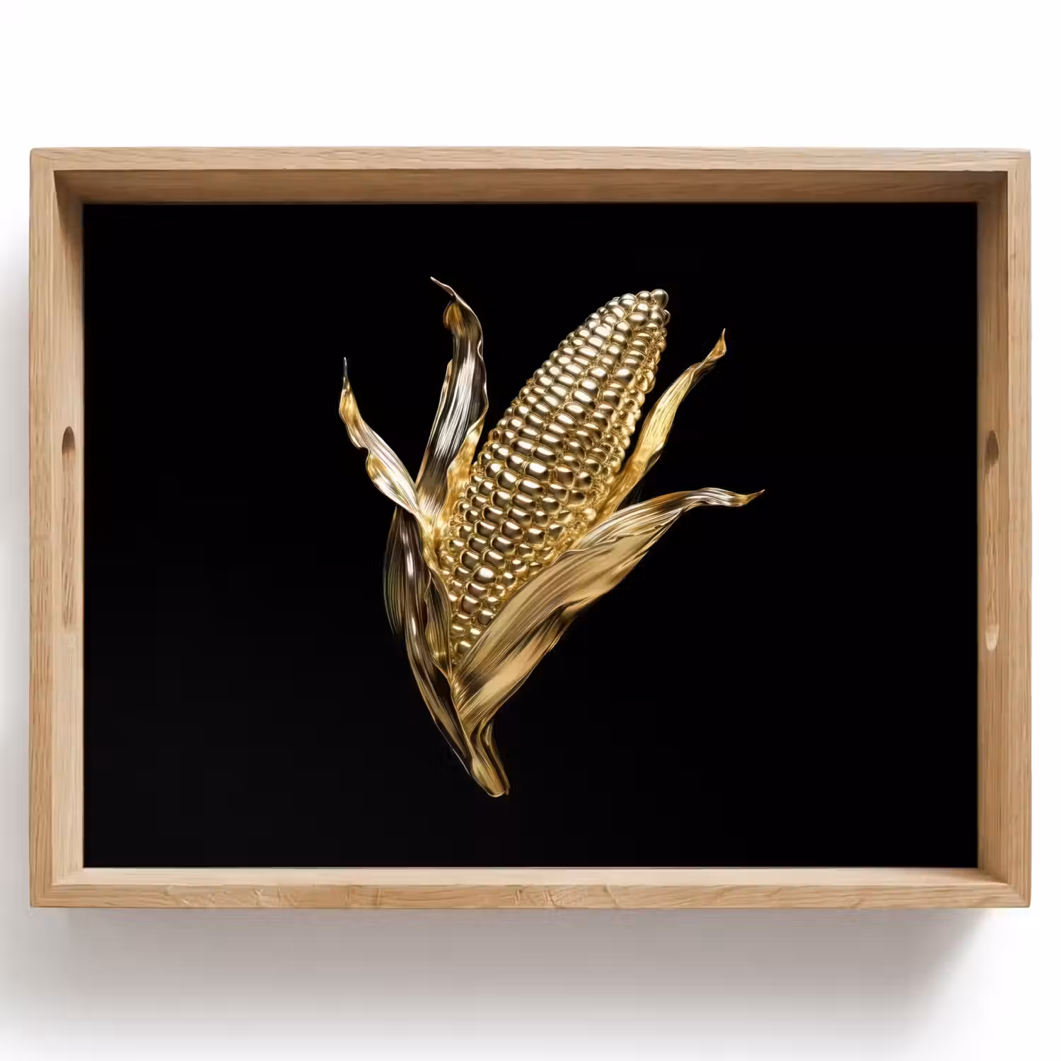 Mais - Eten - Goud - Zwart Dienblad Rechthoek middel -z3d_shopping