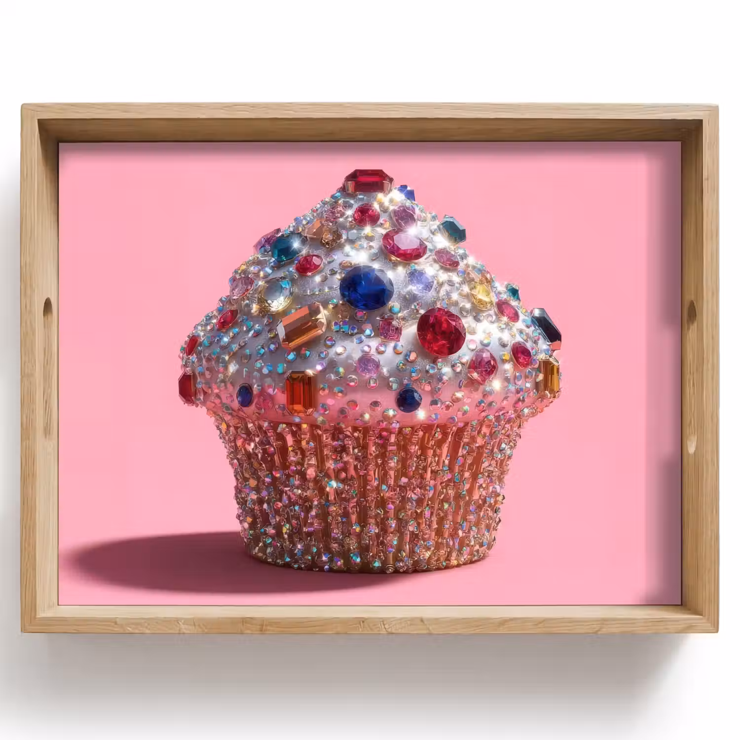 Cupcake - Kleurrijk - Edelstenen Dienblad Rechthoek middel -z3d_shopping