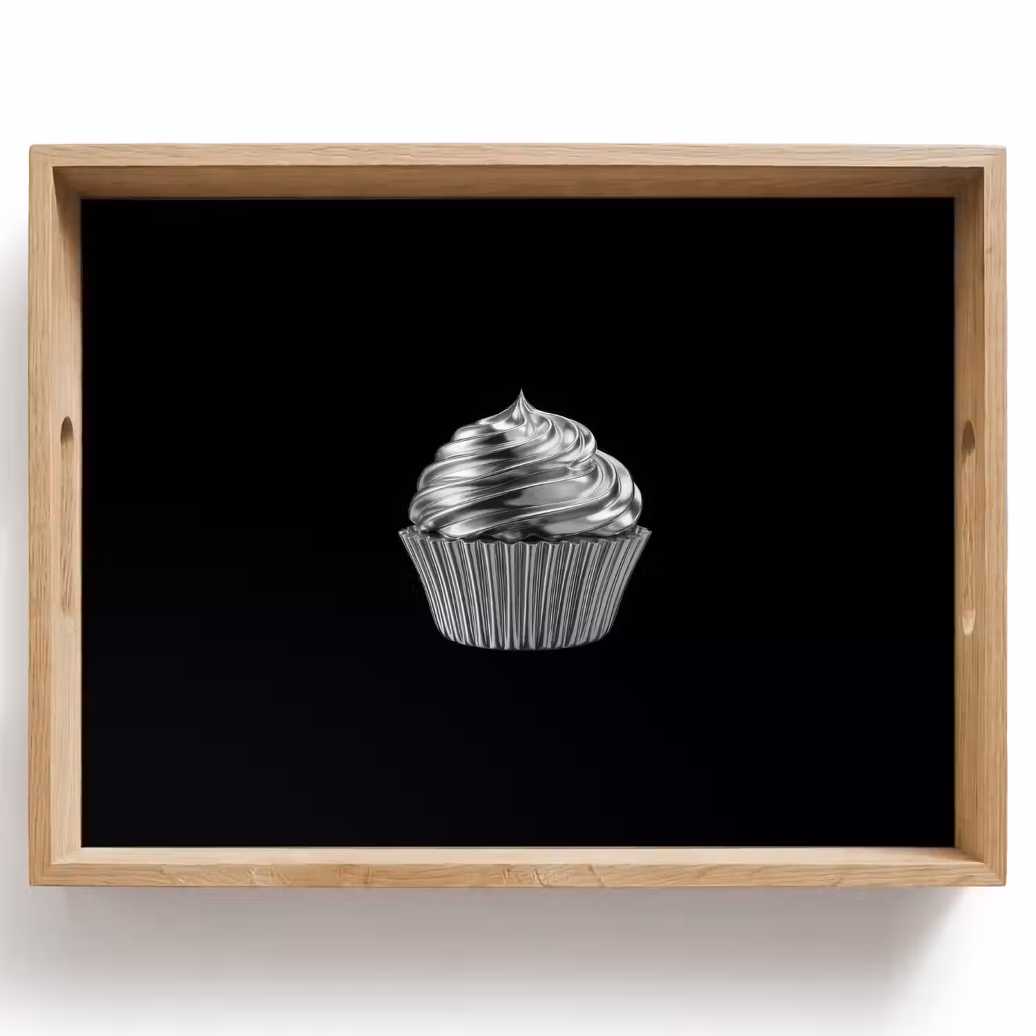 Cupcake - Luxueus - Zilver Dienblad Rechthoek middel -z3d_shopping