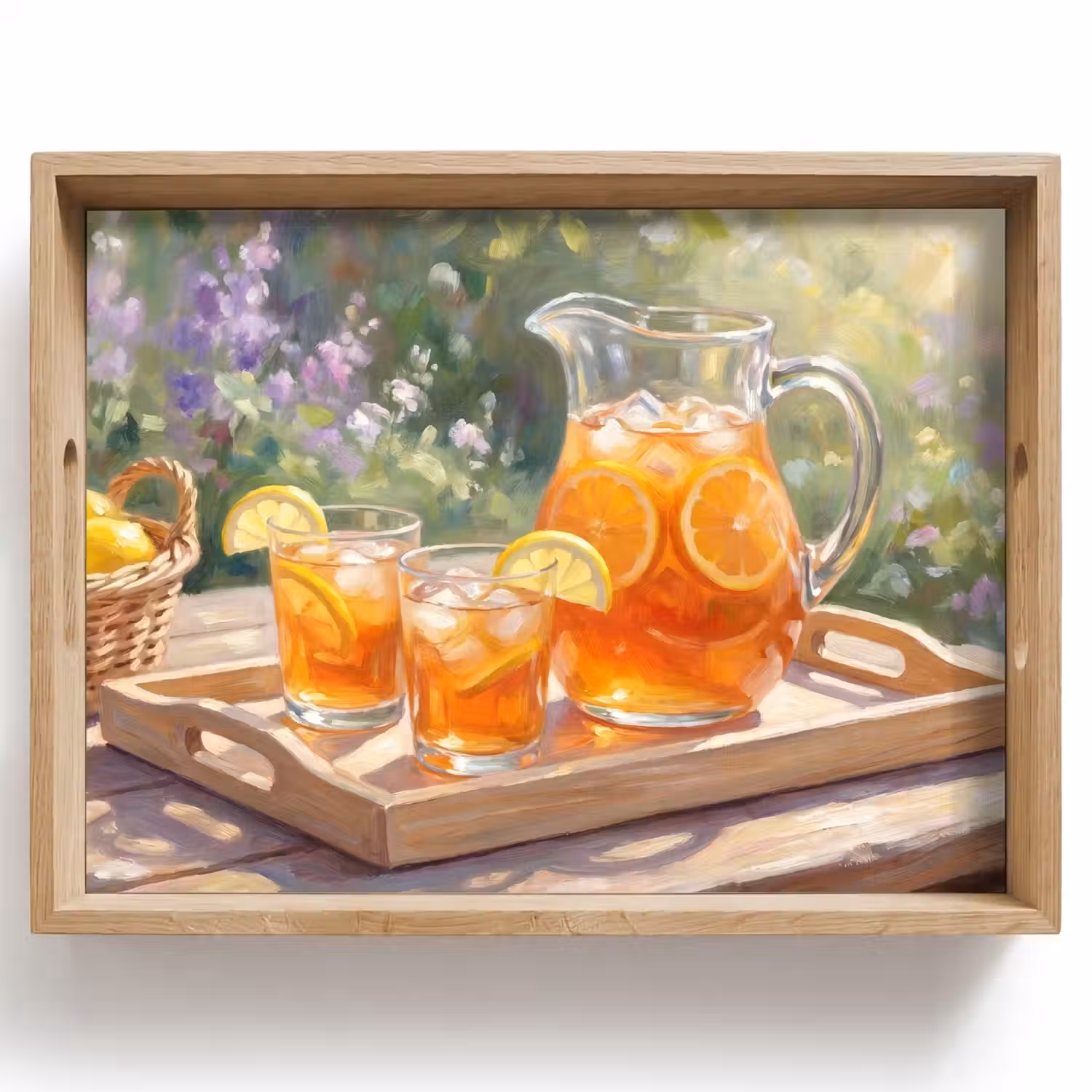 Drank - Citroen - Zomer - Tuin - Geel Dienblad Rechthoek middel -z3d_shopping