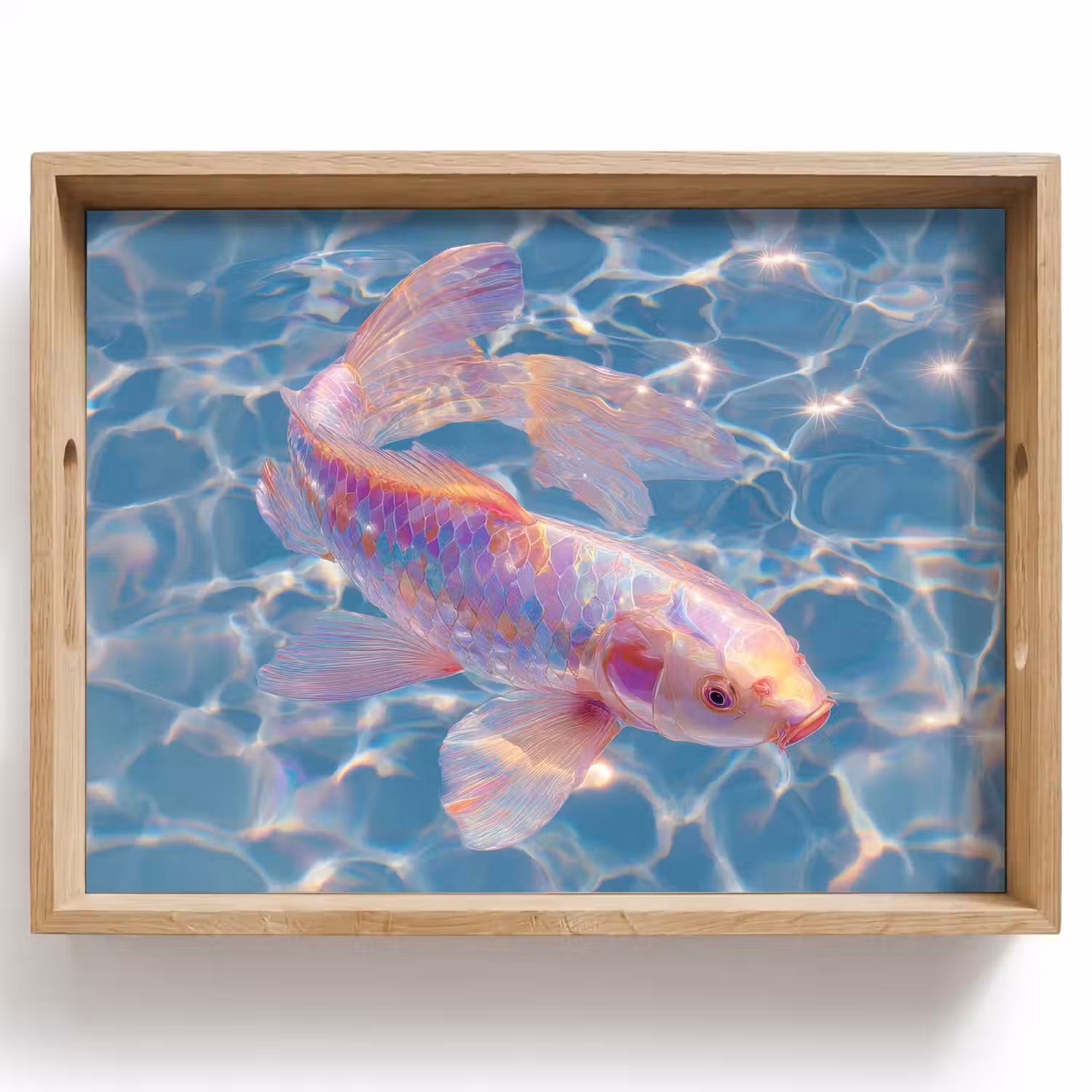 Vis - Water - Blauw - Licht Dienblad Rechthoek middel -z3d_shopping