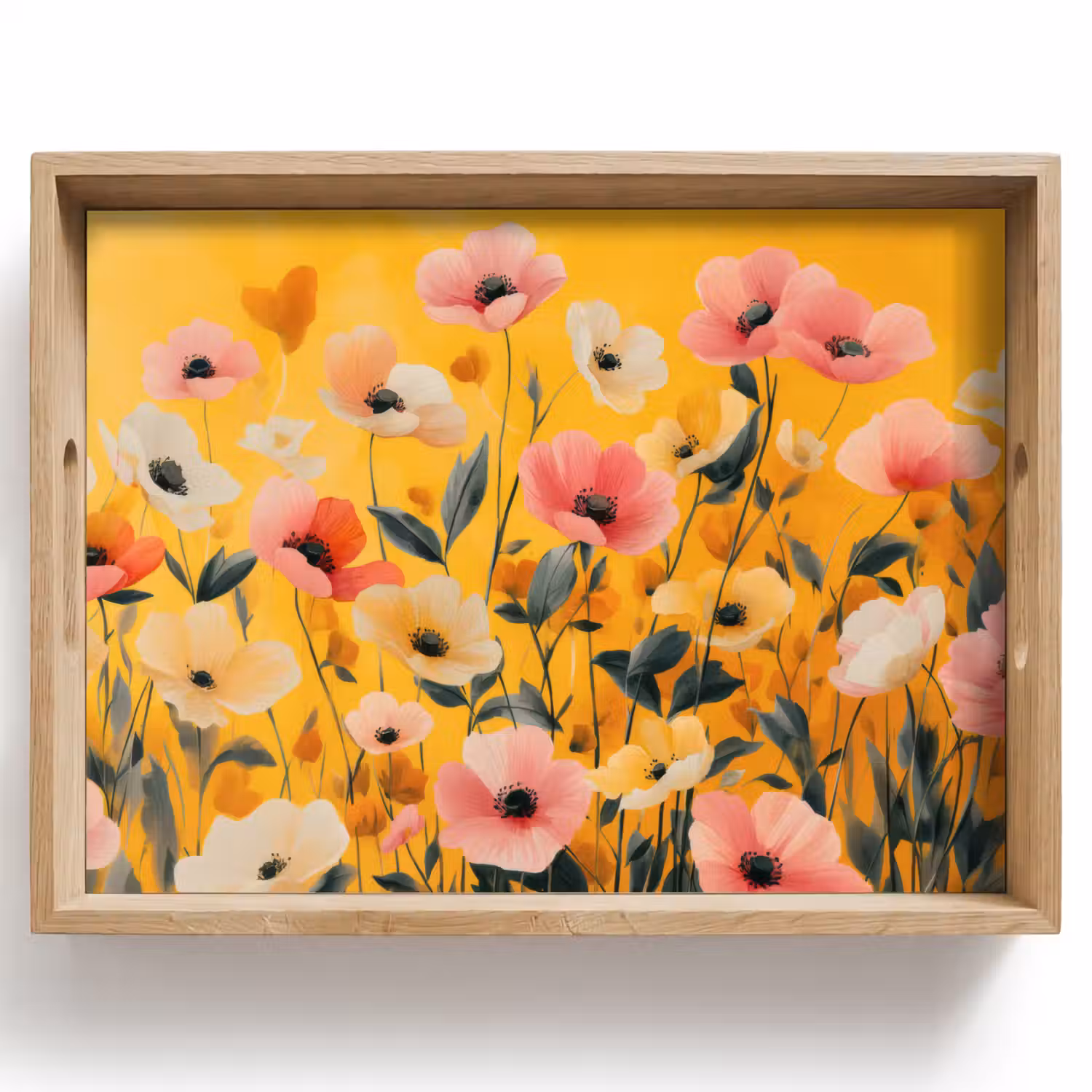 Bloemen - Veld - Geel Dienblad Rechthoek middel -z3d_shopping