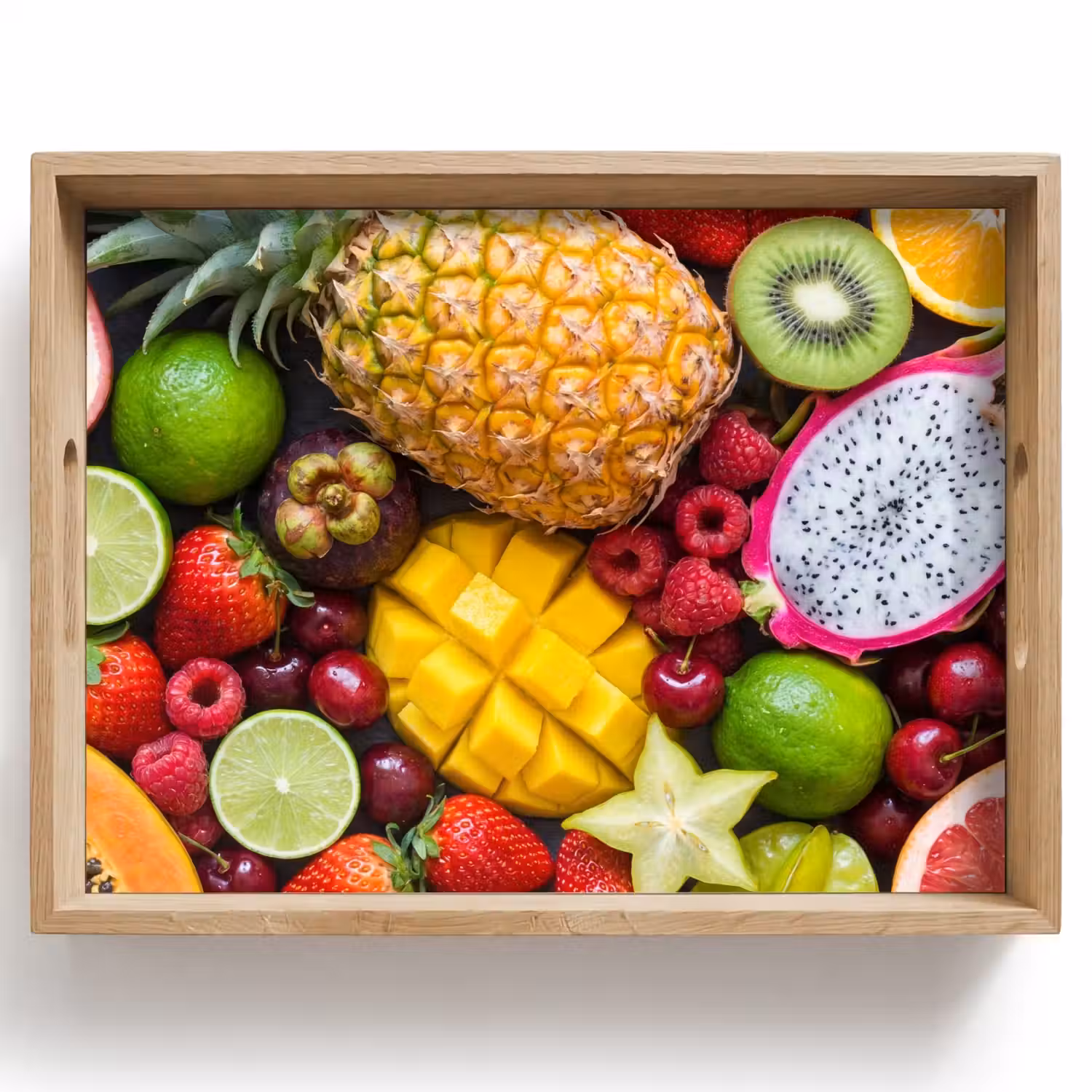 Fruit - Assortiment - Vers - Gezond - Kleurrijk Dienblad Rechthoek middel -z3d_shopping