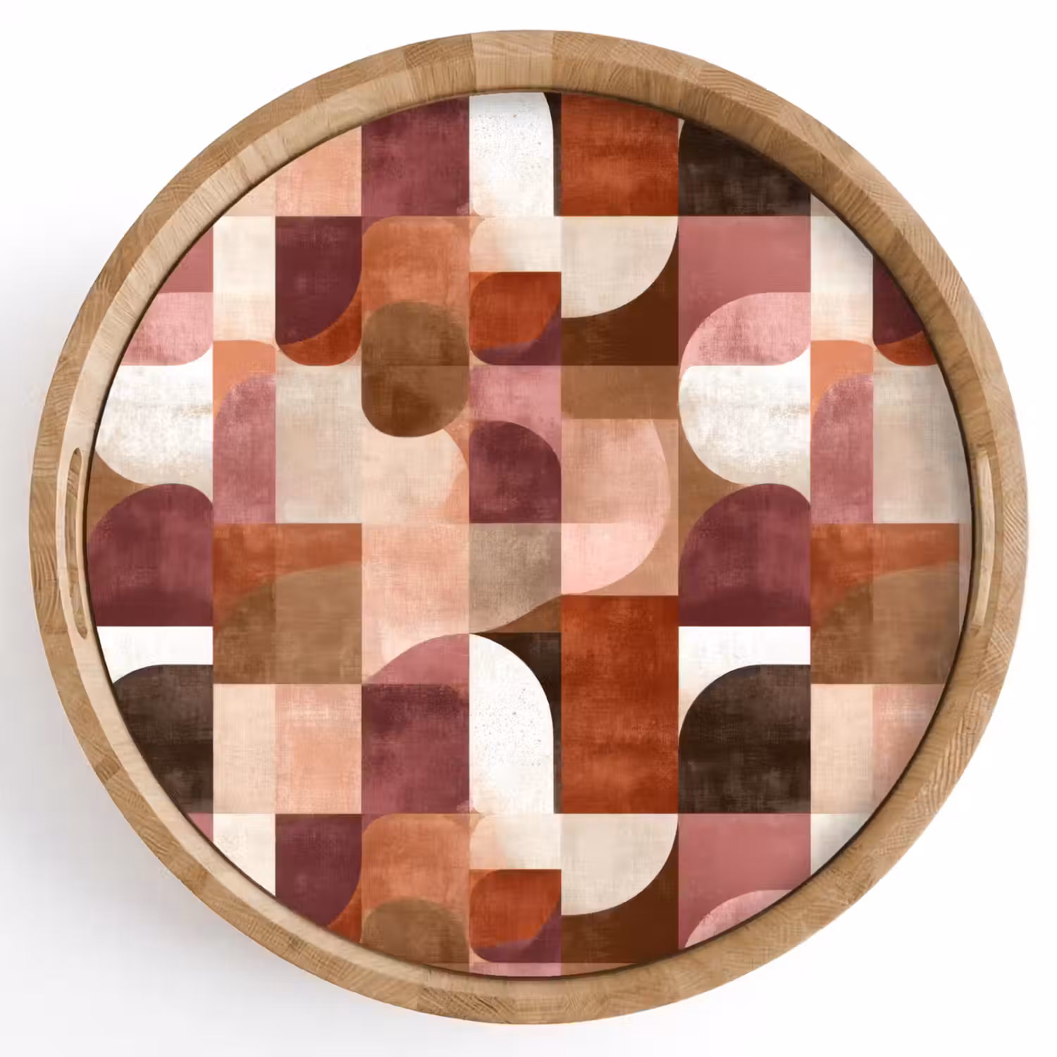 Geometrie - Modern - Retro Dienblad Rond middel 914 -z3d_shopping
