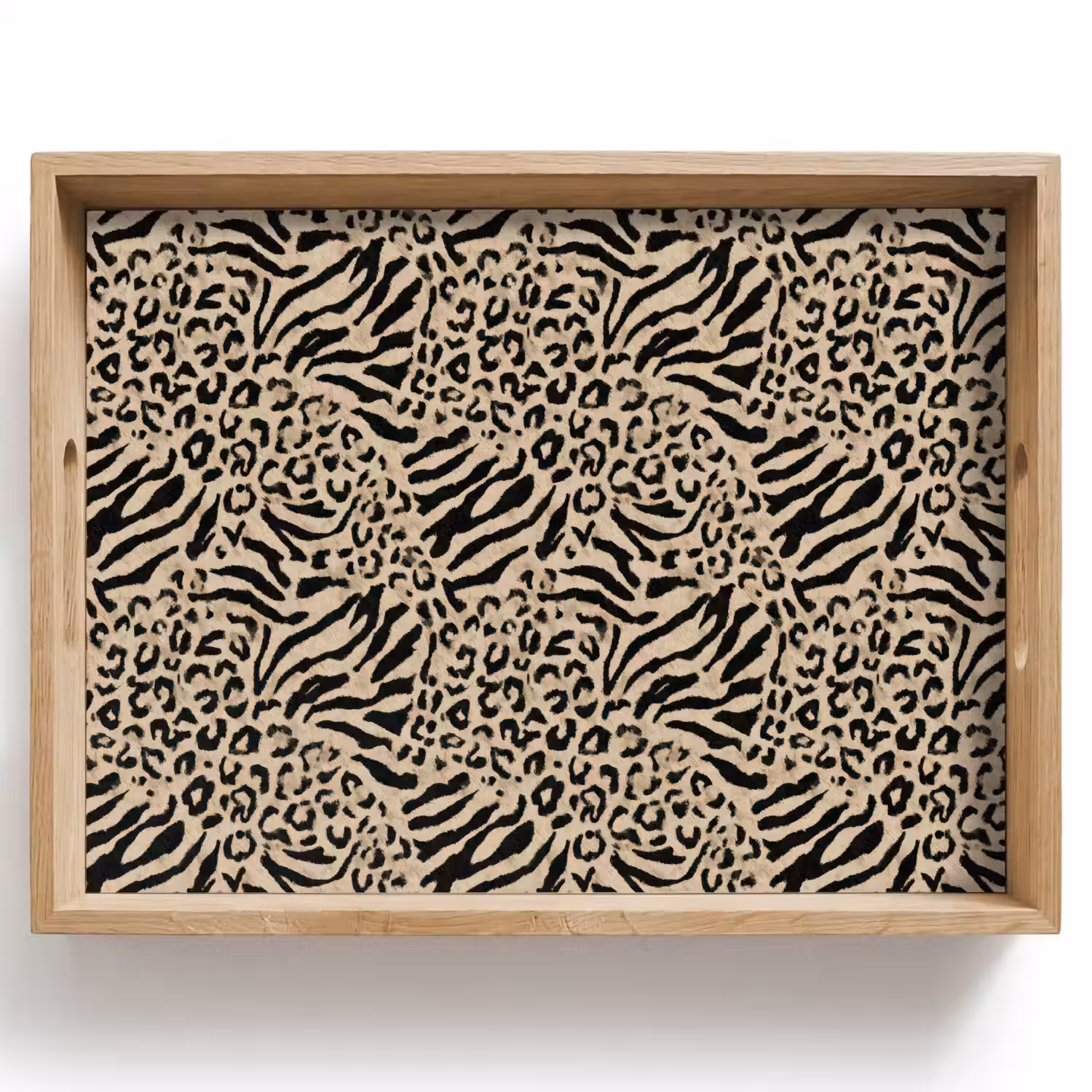 Giraf - Zebra - Motief - Bruin Dienblad Rechthoek middel 911 -z3d_shopping