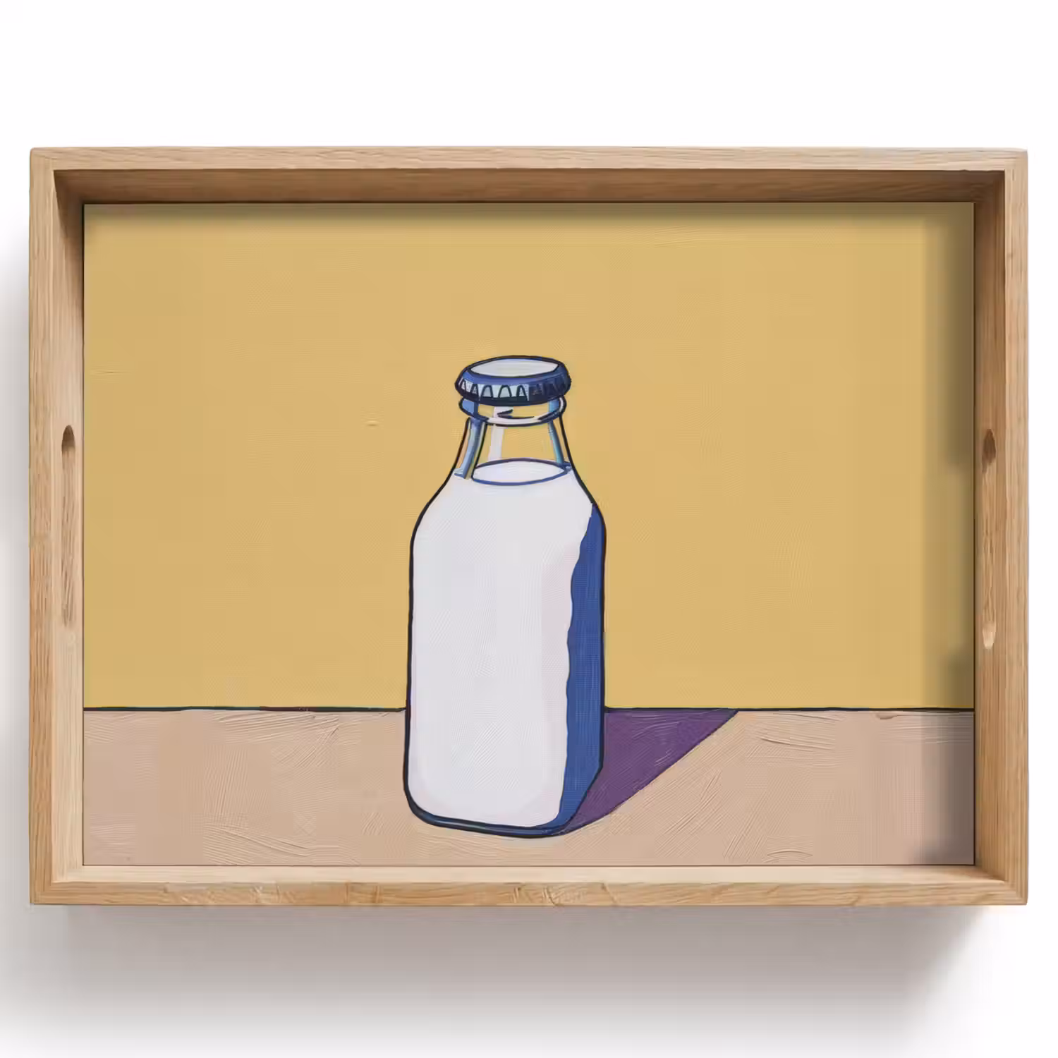 Glazen - Fles - Illustratie - Melk Dienblad Rechthoek middel -z3d_shopping