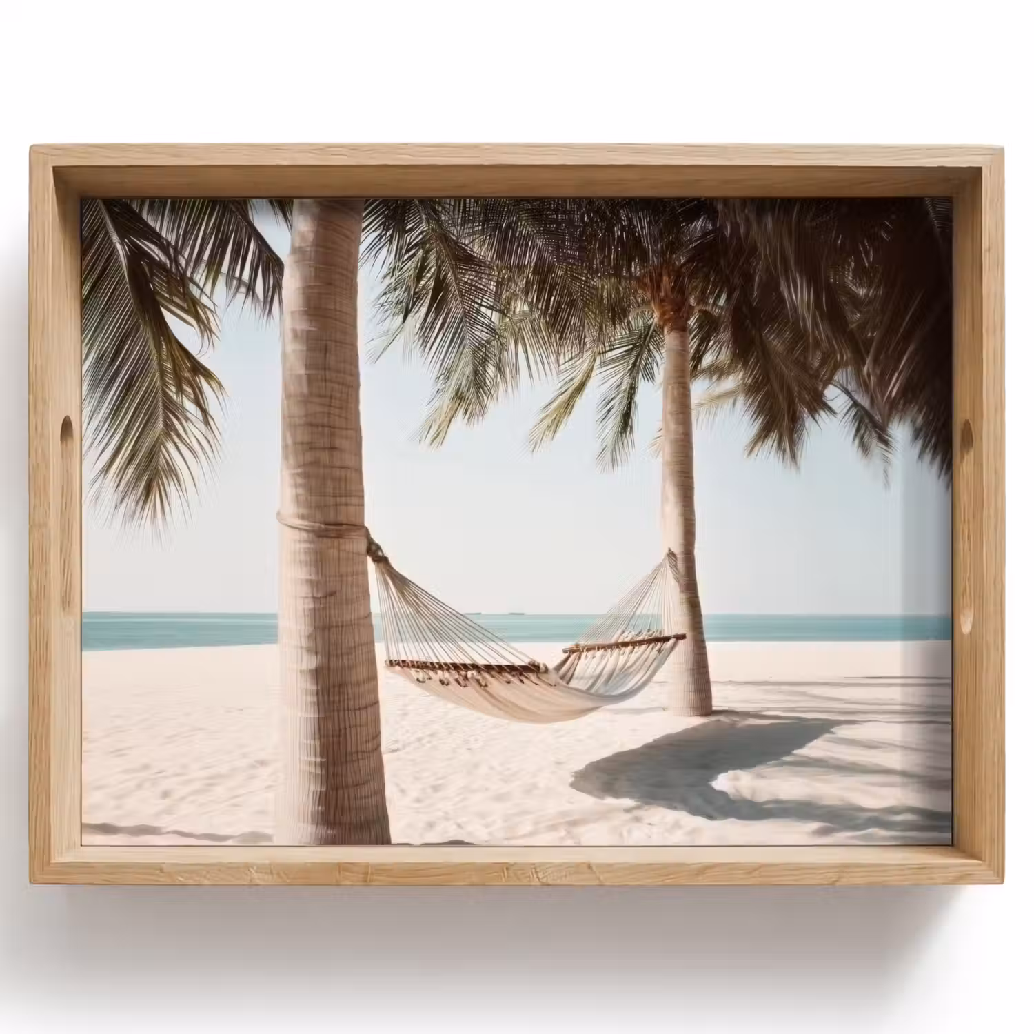 Hangmat - Palmbomen - Strand - Zee Dienblad Rechthoek middel -z3d_shopping