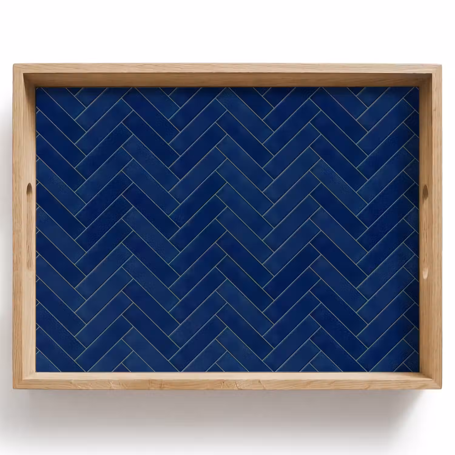 Visgraat - Wandtegel - Donkerblauw - Navy Blue Dienblad Rechthoek middel 911 -z3d_shopping