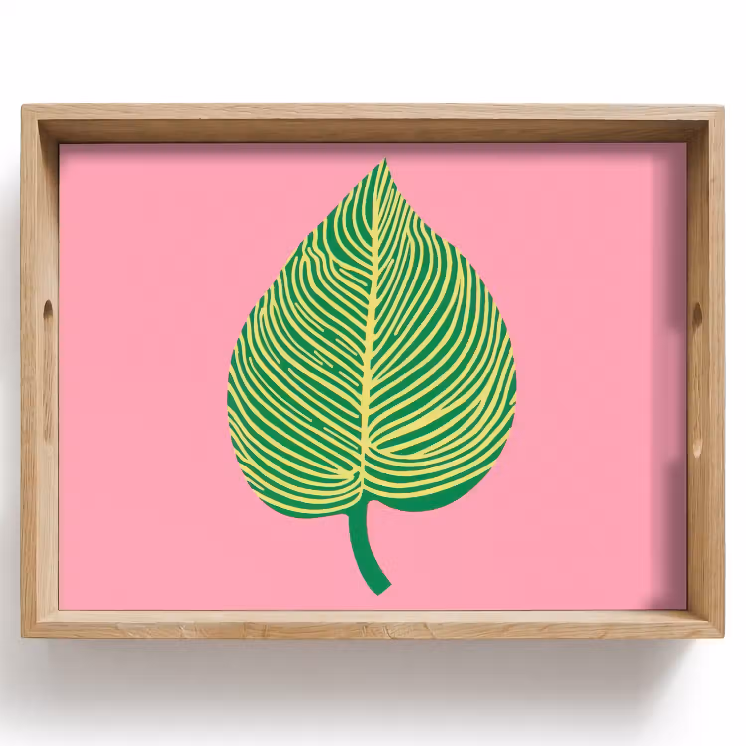 Illustratie - Blad - Minimalistisch - Groen Dienblad Rechthoek middel -z3d_shopping
