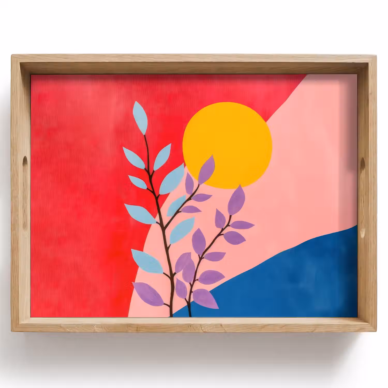 Bladeren - Zon - Abstracte vormen Dienblad Rechthoek middel -z3d_shopping