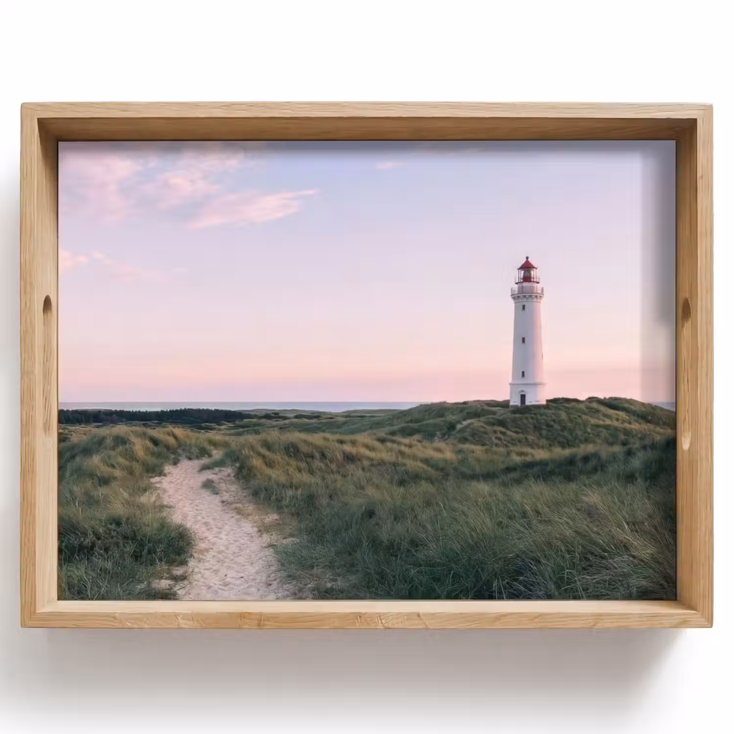 Vuurtoren - Duinlandschap - Zee Dienblad Rechthoek middel -z3d_shopping