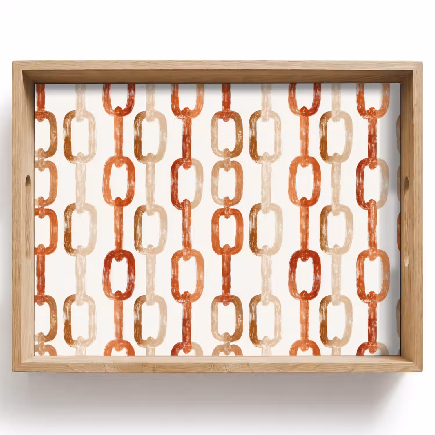Schakels - Patroon - Aquarel - Terracotta Dienblad Rechthoek middel 911 -z3d_shopping
