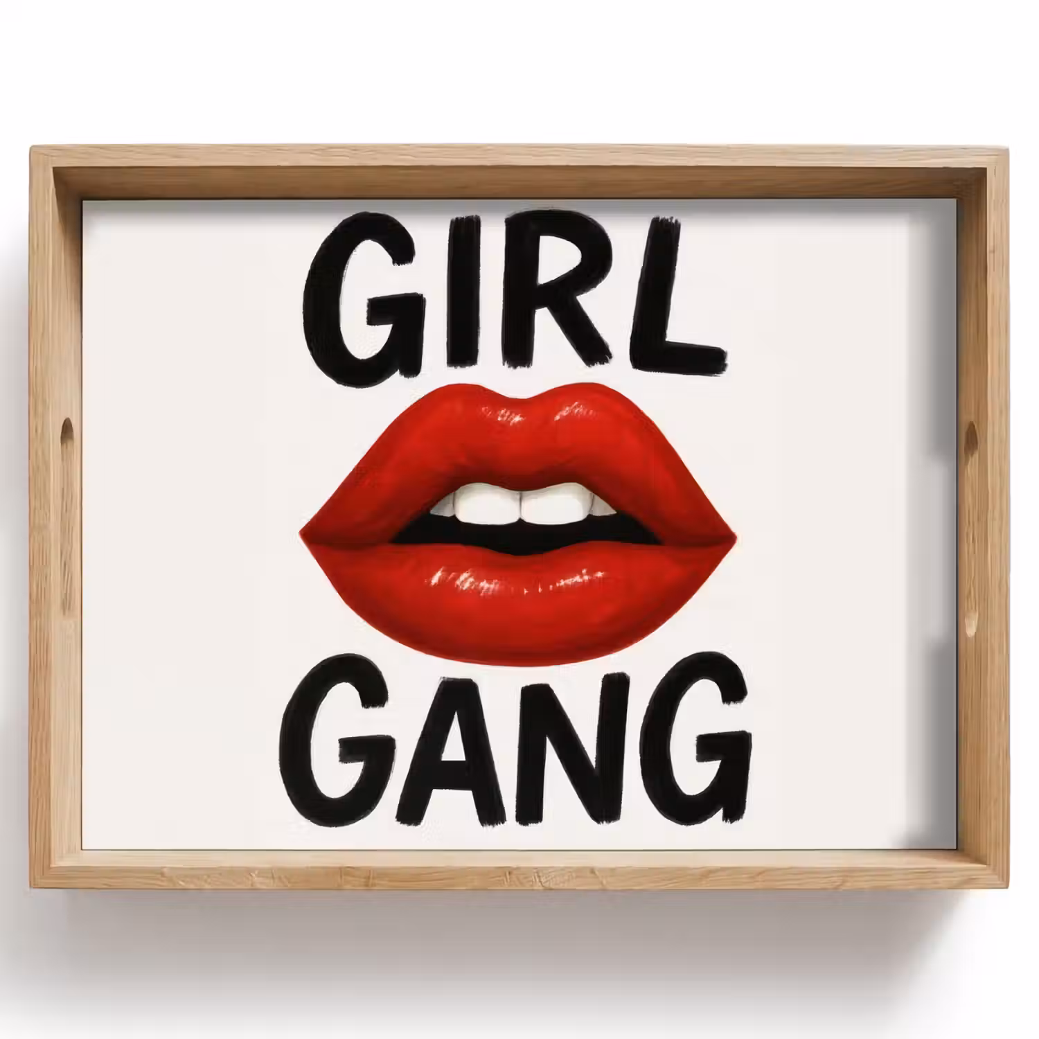 Lip - Girl - Rood - Letters Dienblad Rechthoek middel -z3d_shopping
